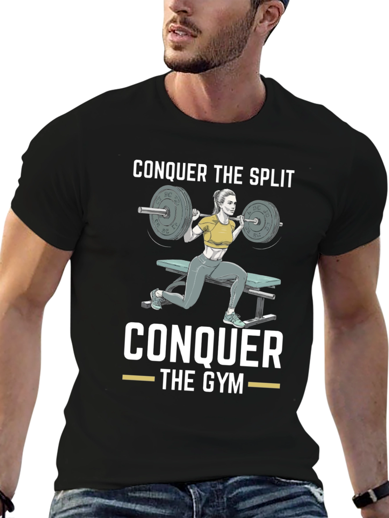 Conquer the Split Gym Workout T-Shirt