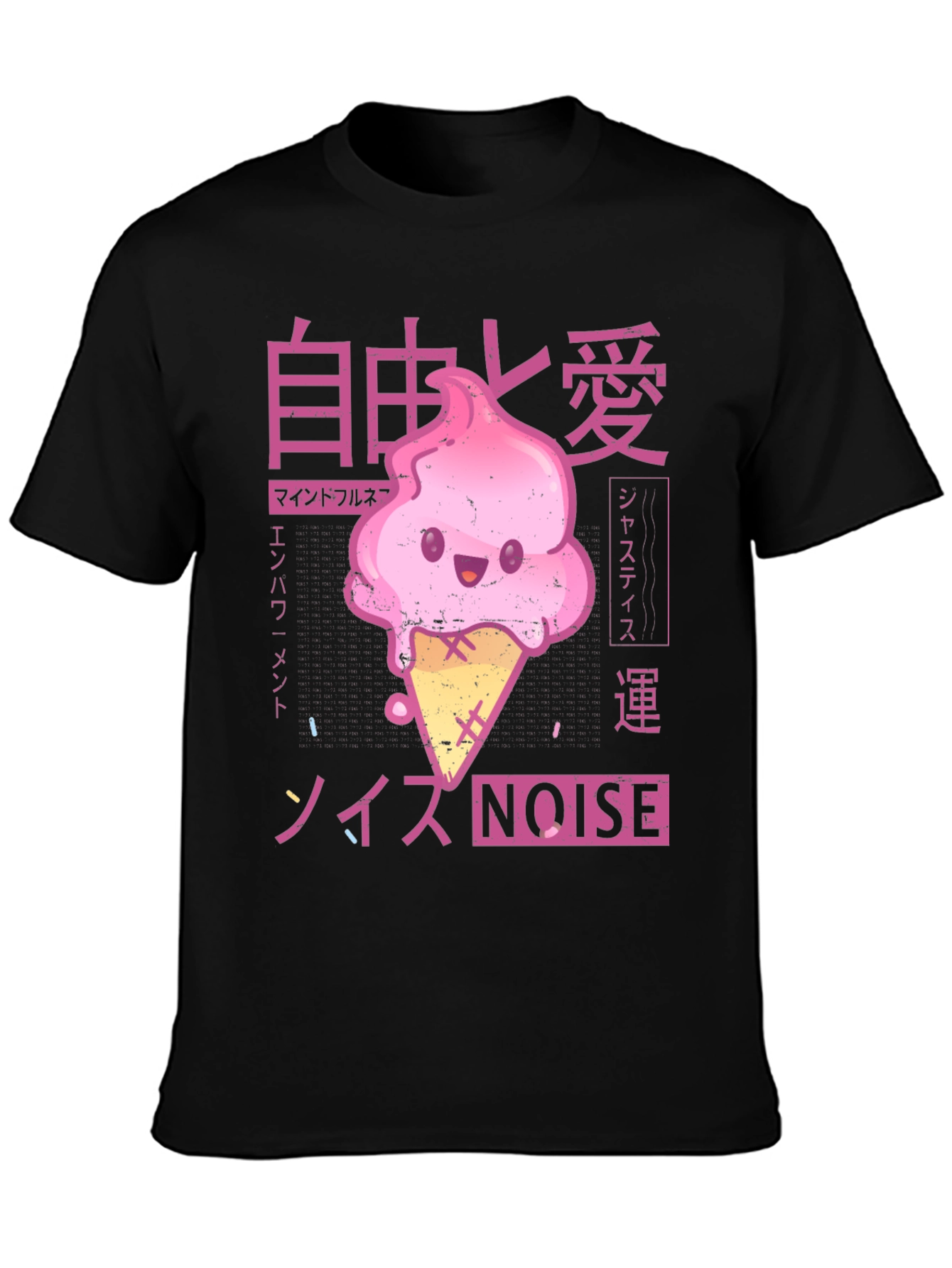 Kawaii Ice Cream Anime Graphic T-Shirt
