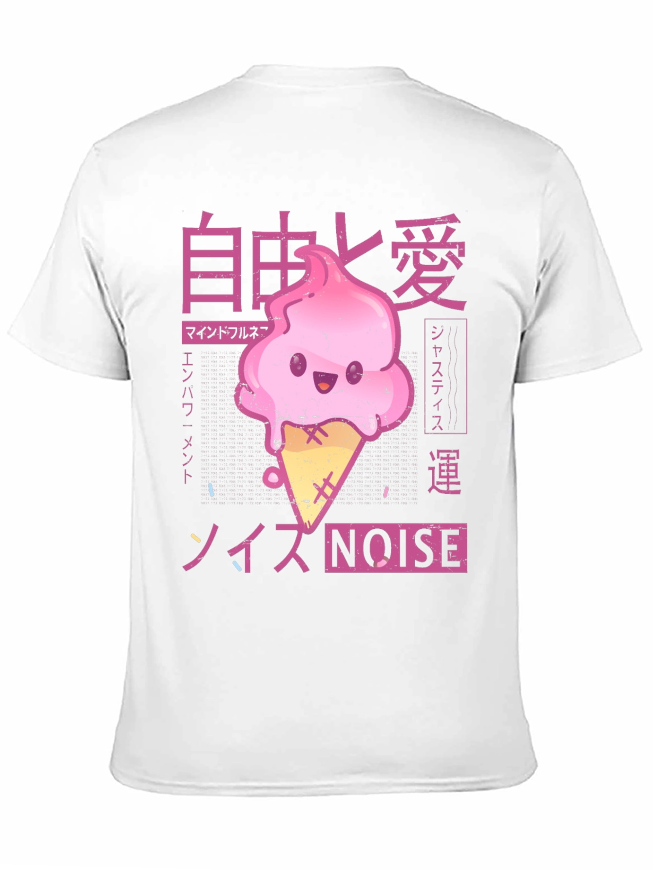 Kawaii Ice Cream Anime Graphic T-Shirt