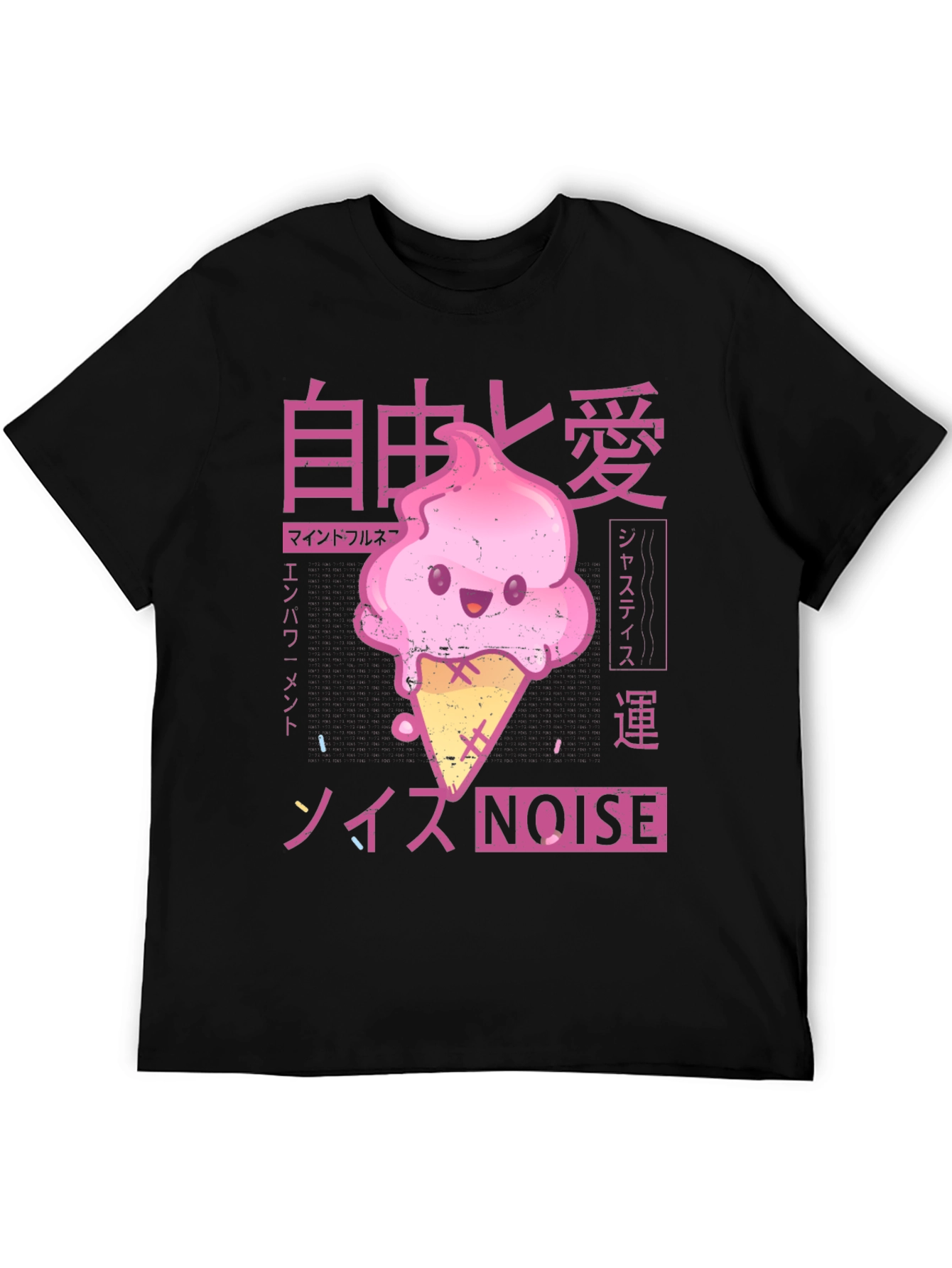 Kawaii Ice Cream Anime Graphic T-Shirt