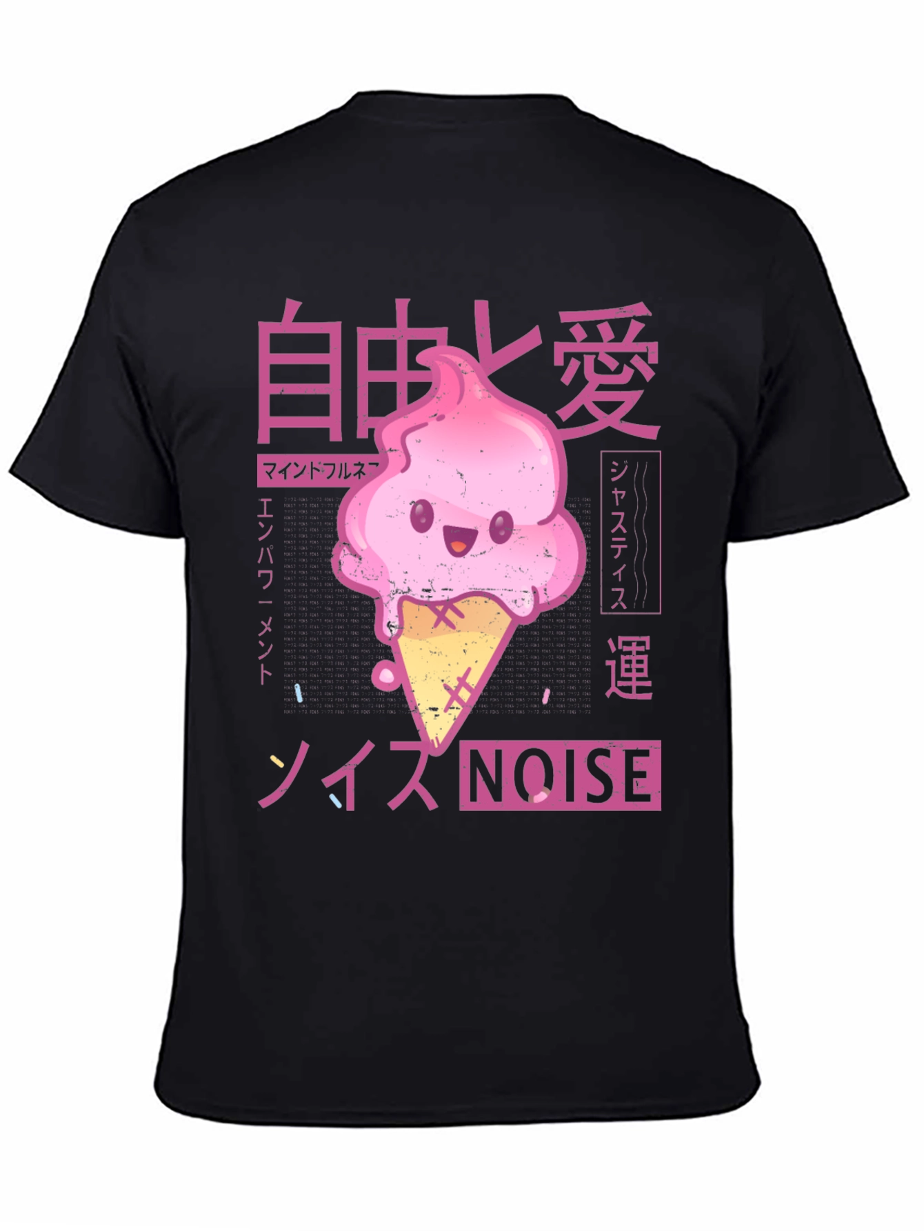 Kawaii Ice Cream Anime Graphic T-Shirt