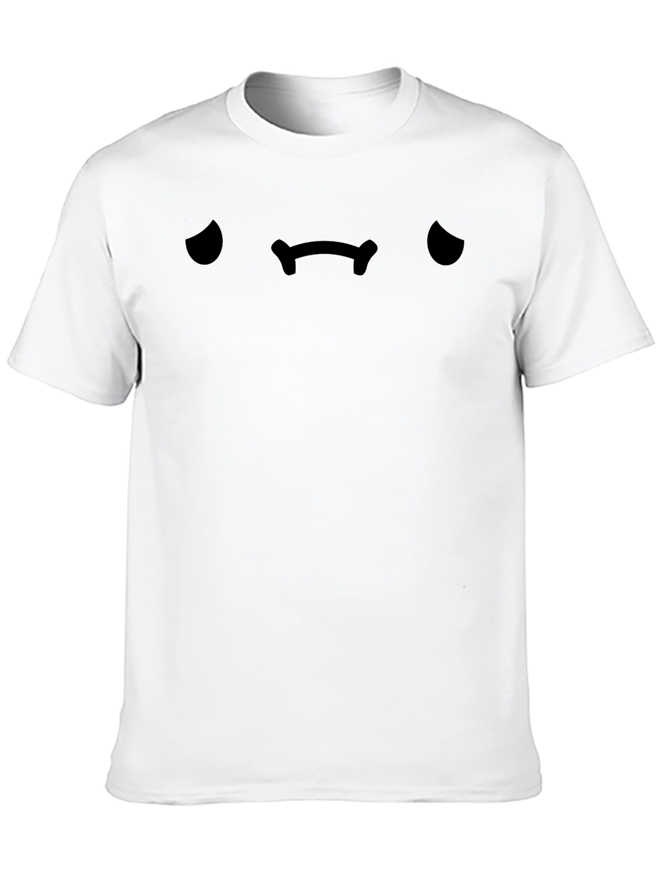 Sad Face Graphic Black T-Shirt