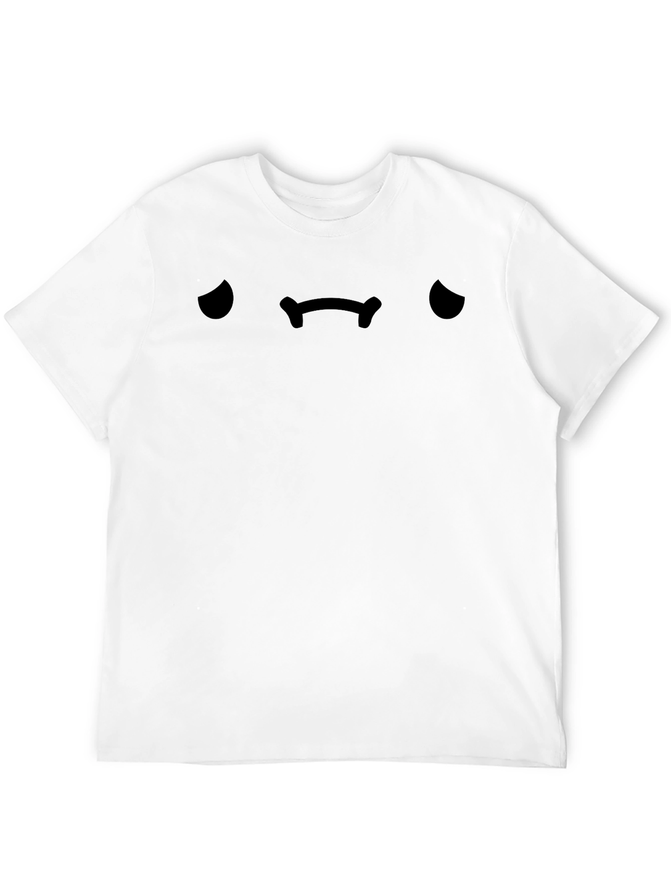Sad Face Graphic Black T-Shirt