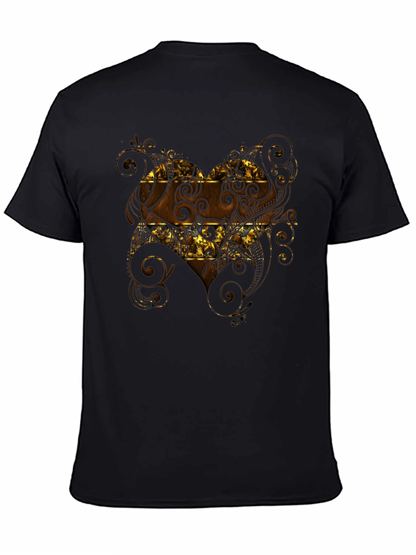 Ornate Pattern Black T-Shirt