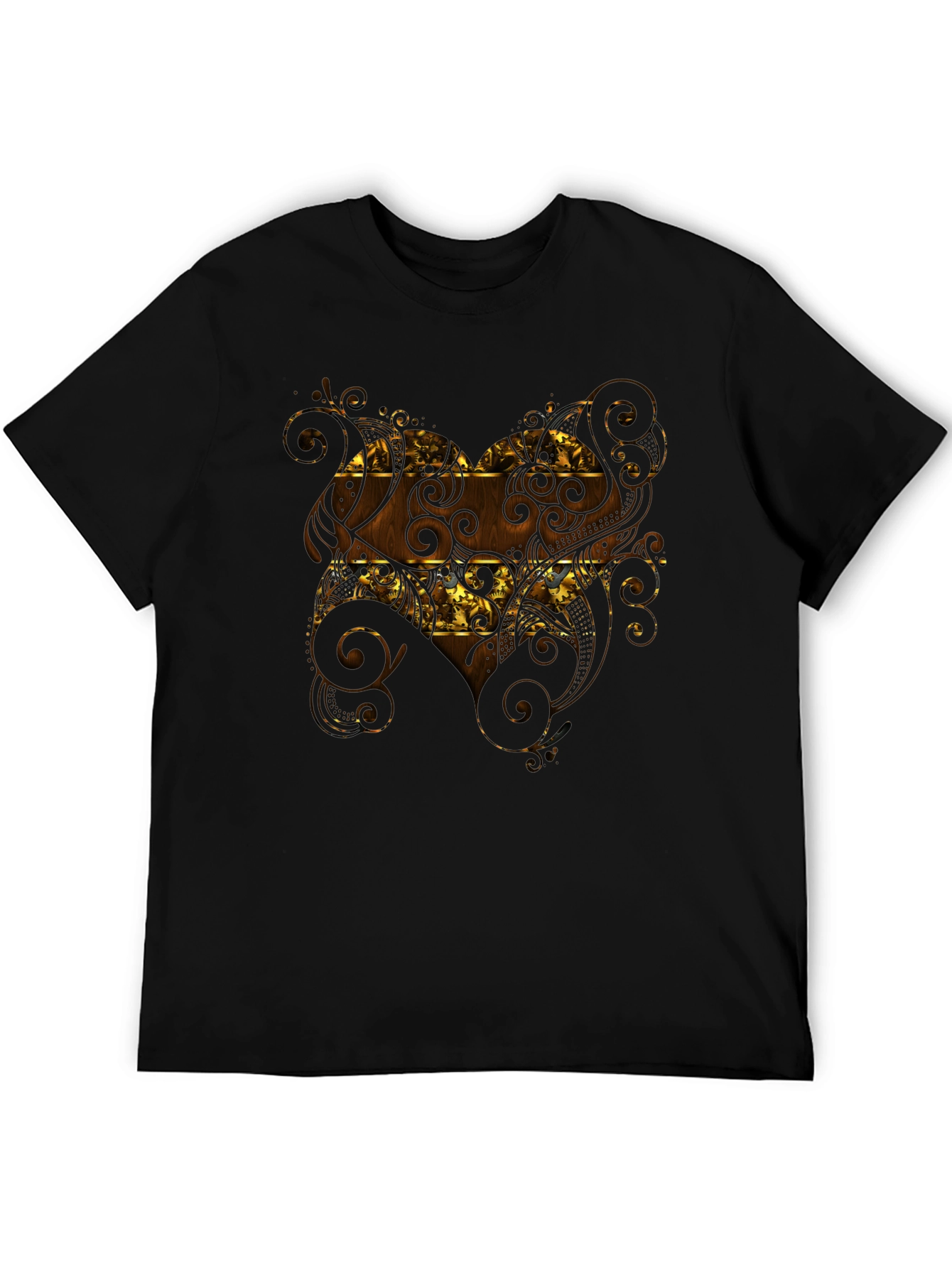 Ornate Pattern Black T-Shirt