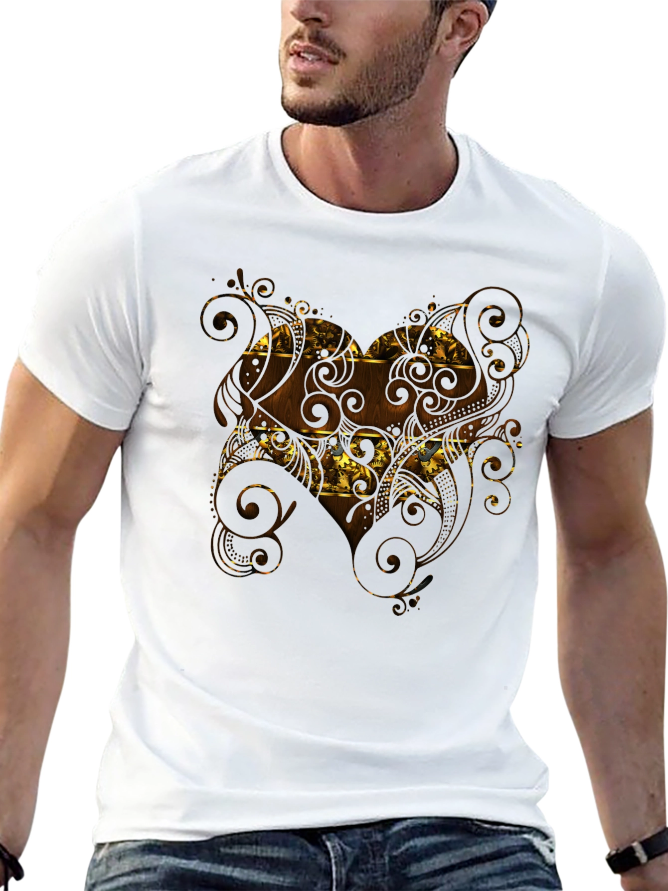 Ornate Pattern Black T-Shirt