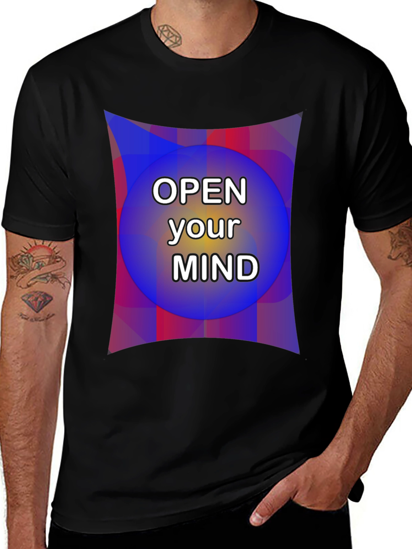 Open Your Mind Graphic Tee - Unisex Black T-Shirt