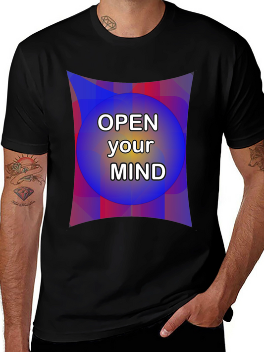 Open Your Mind Graphic Tee - Unisex Black T-Shirt