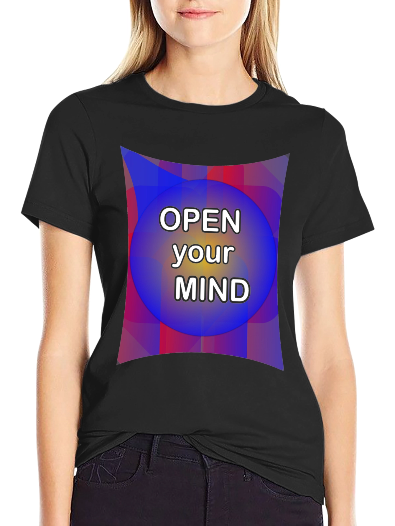 Open Your Mind Graphic Tee - Unisex Black T-Shirt