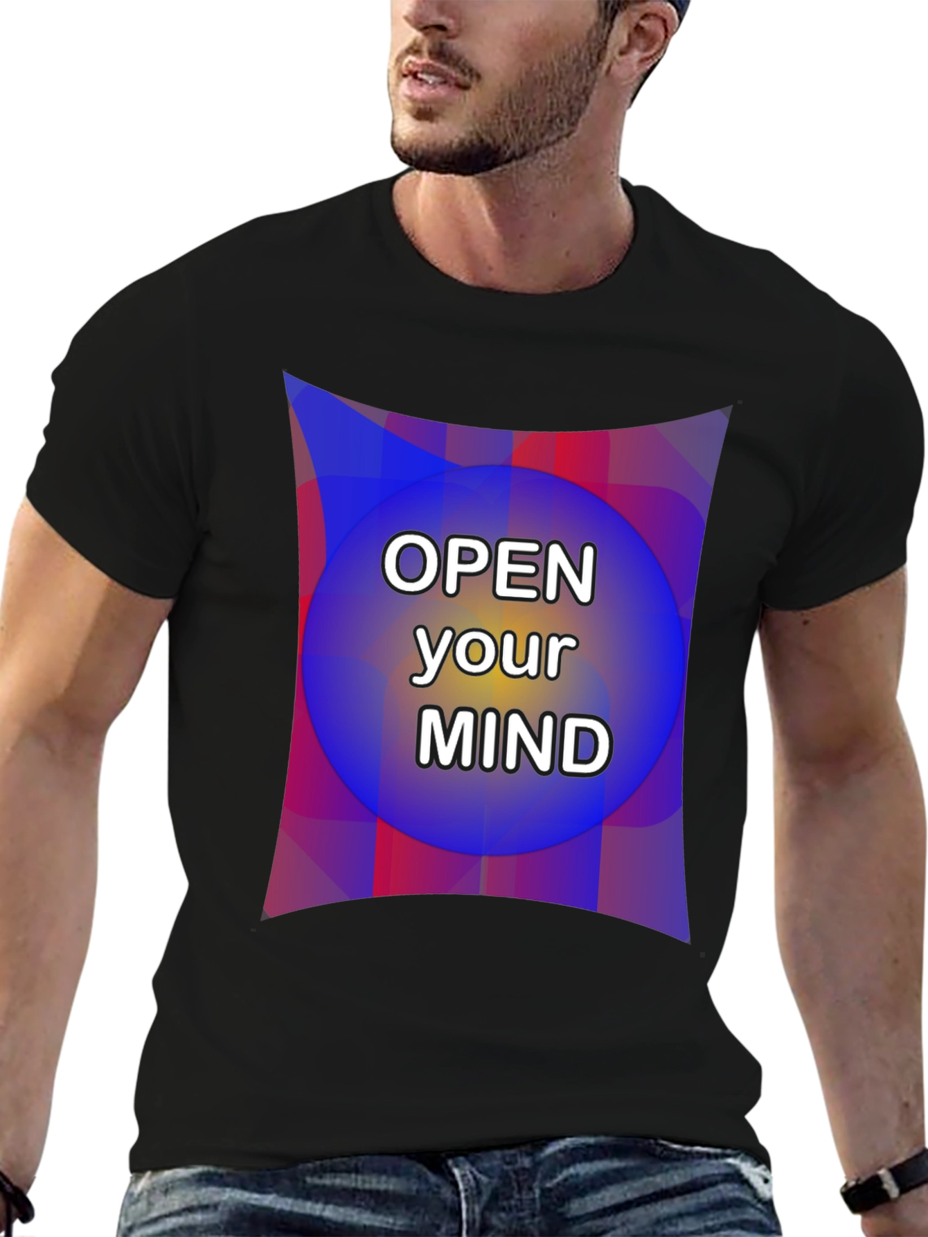 Open Your Mind Graphic Tee - Unisex Black T-Shirt