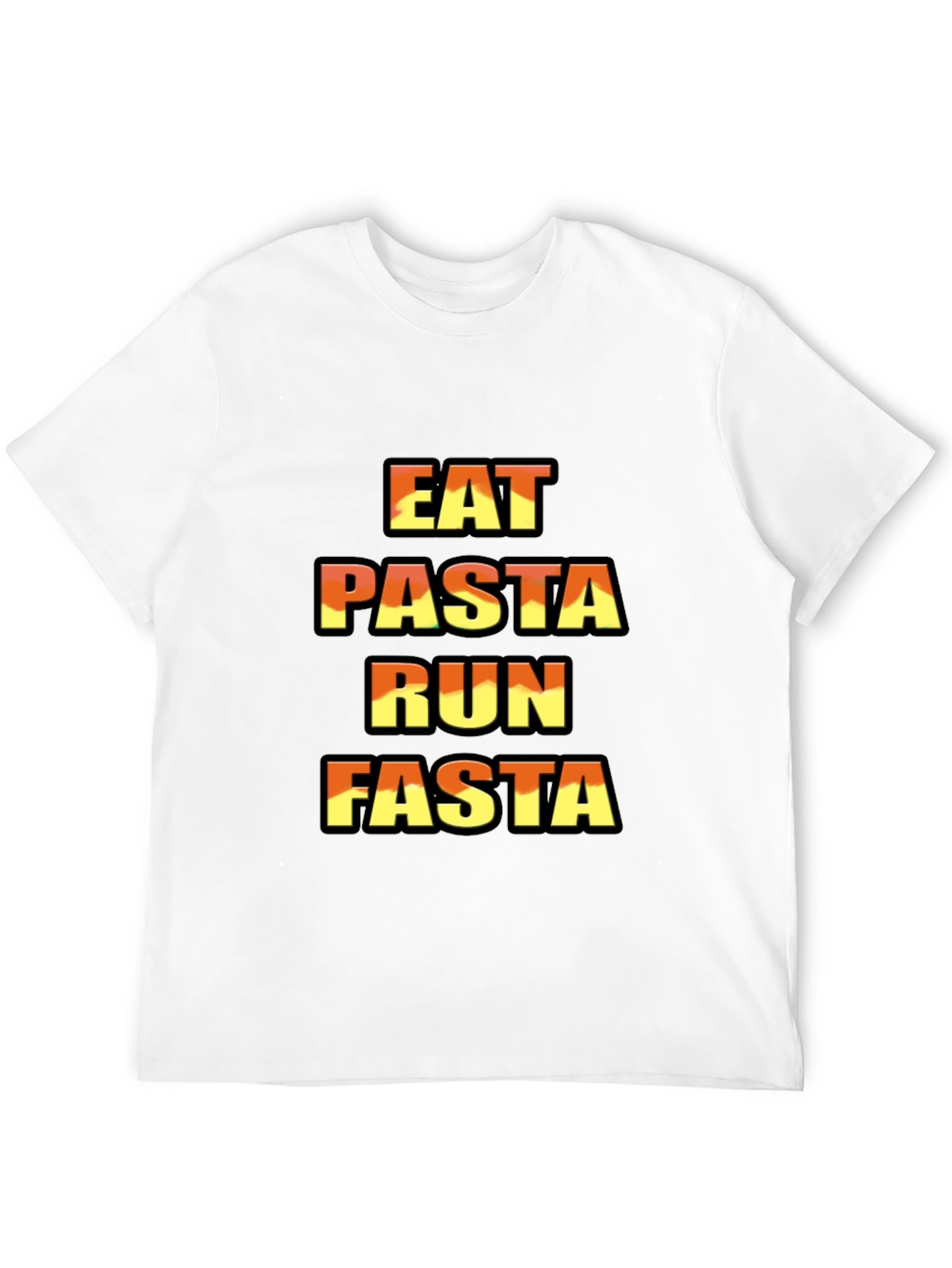 Eat Pasta Run Fasta Graphic T-Shirt