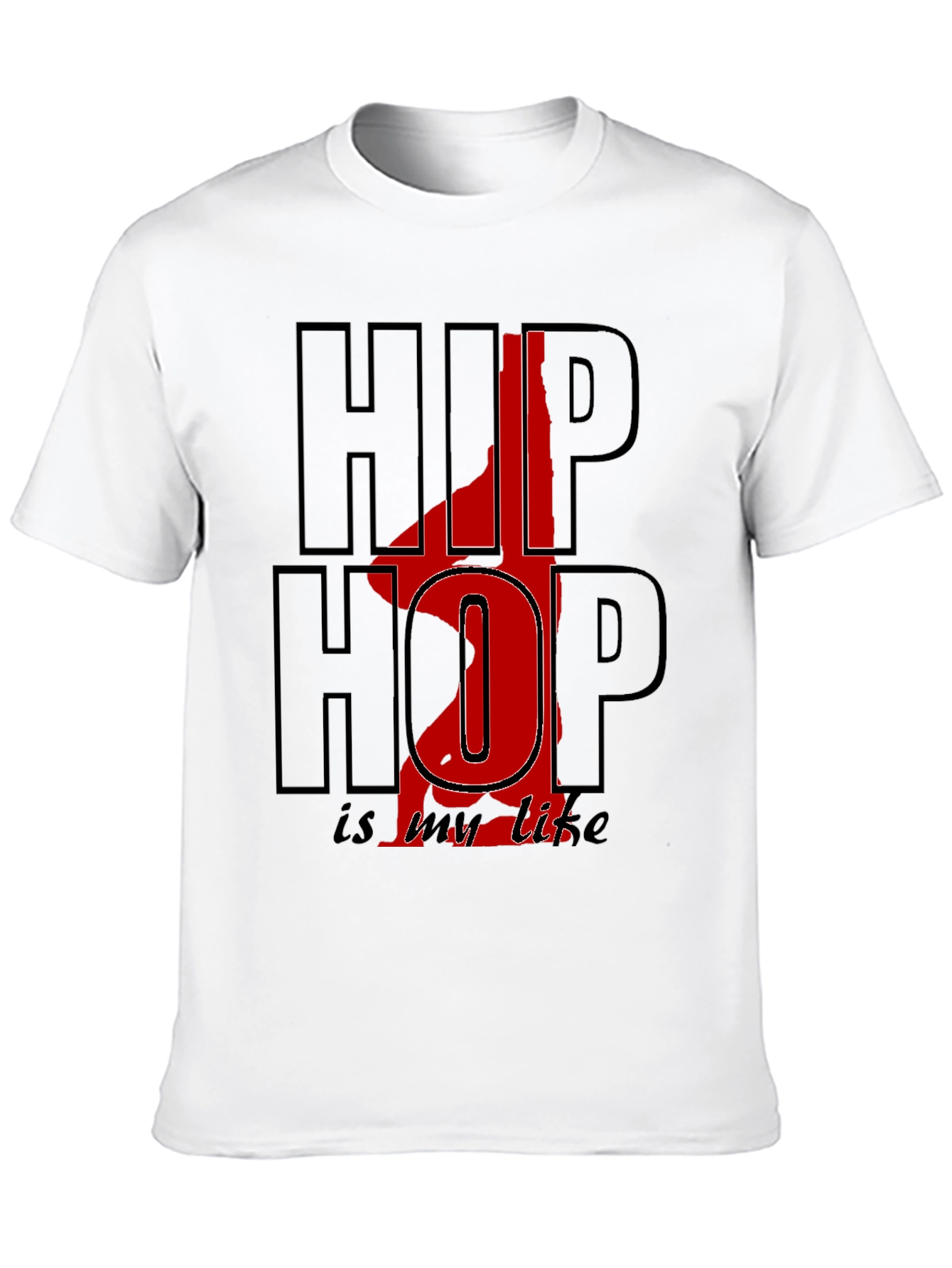 Hip Hop Is My Life Graphic Black Tee