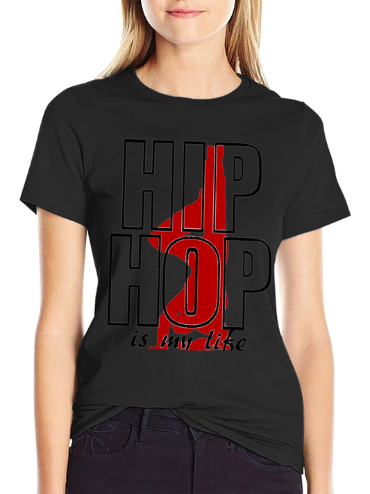 Hip Hop Is My Life Graphic Black Tee