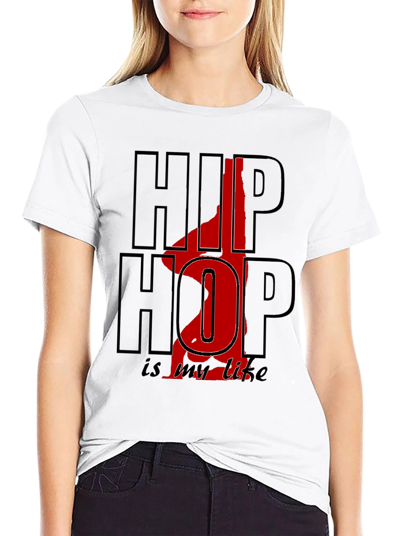 Hip Hop Is My Life Graphic Black Tee