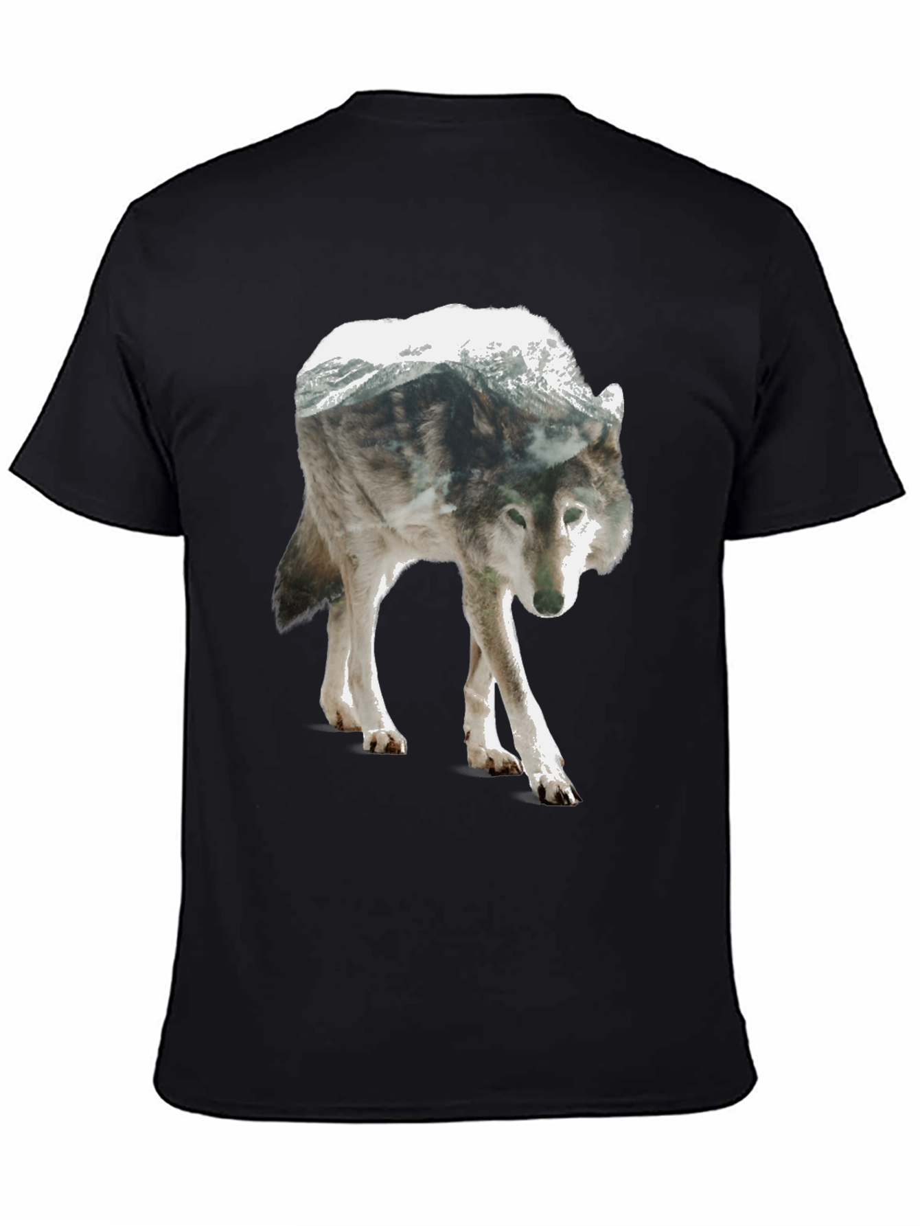 Wolf Mountain Graphic Tee - Nature Inspired Design