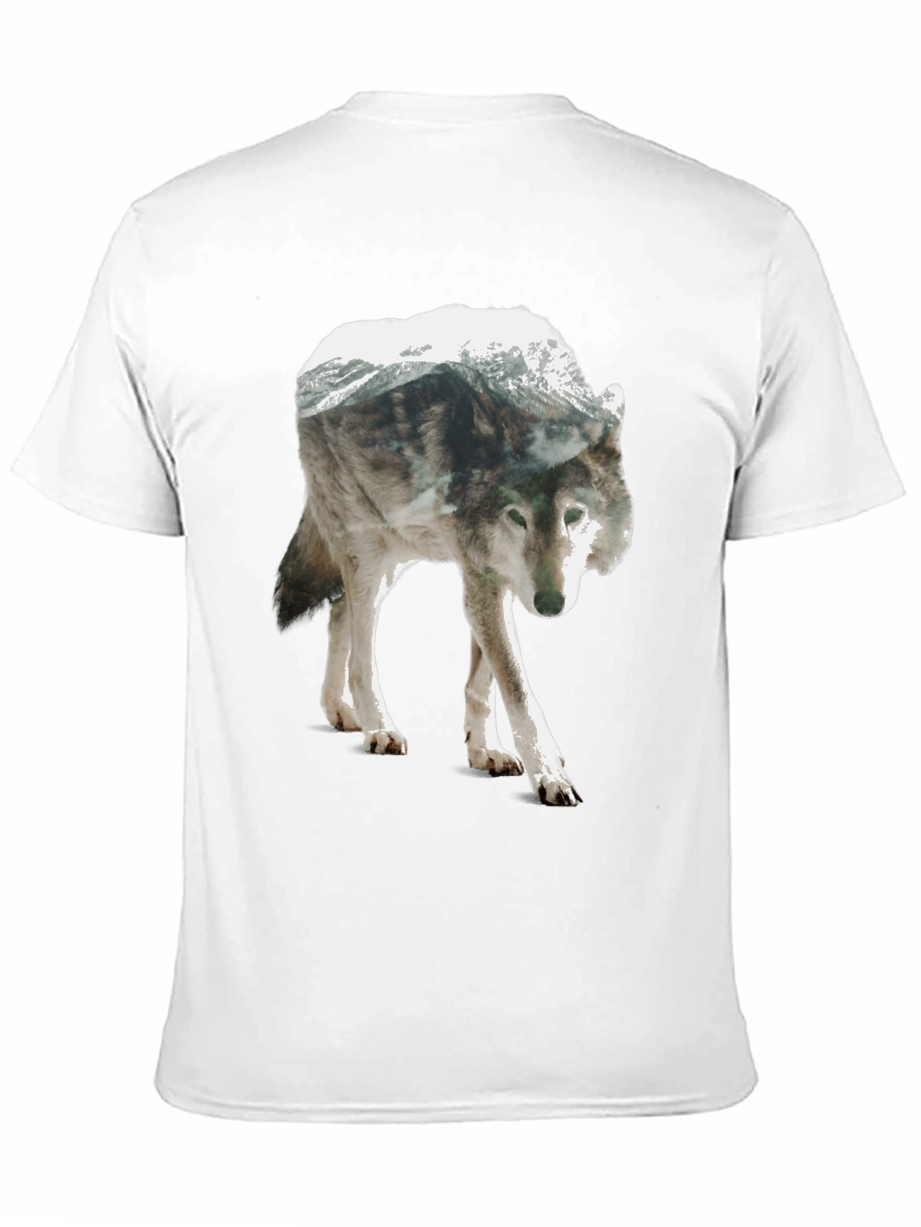 Wolf Mountain Graphic Tee - Nature Inspired Design