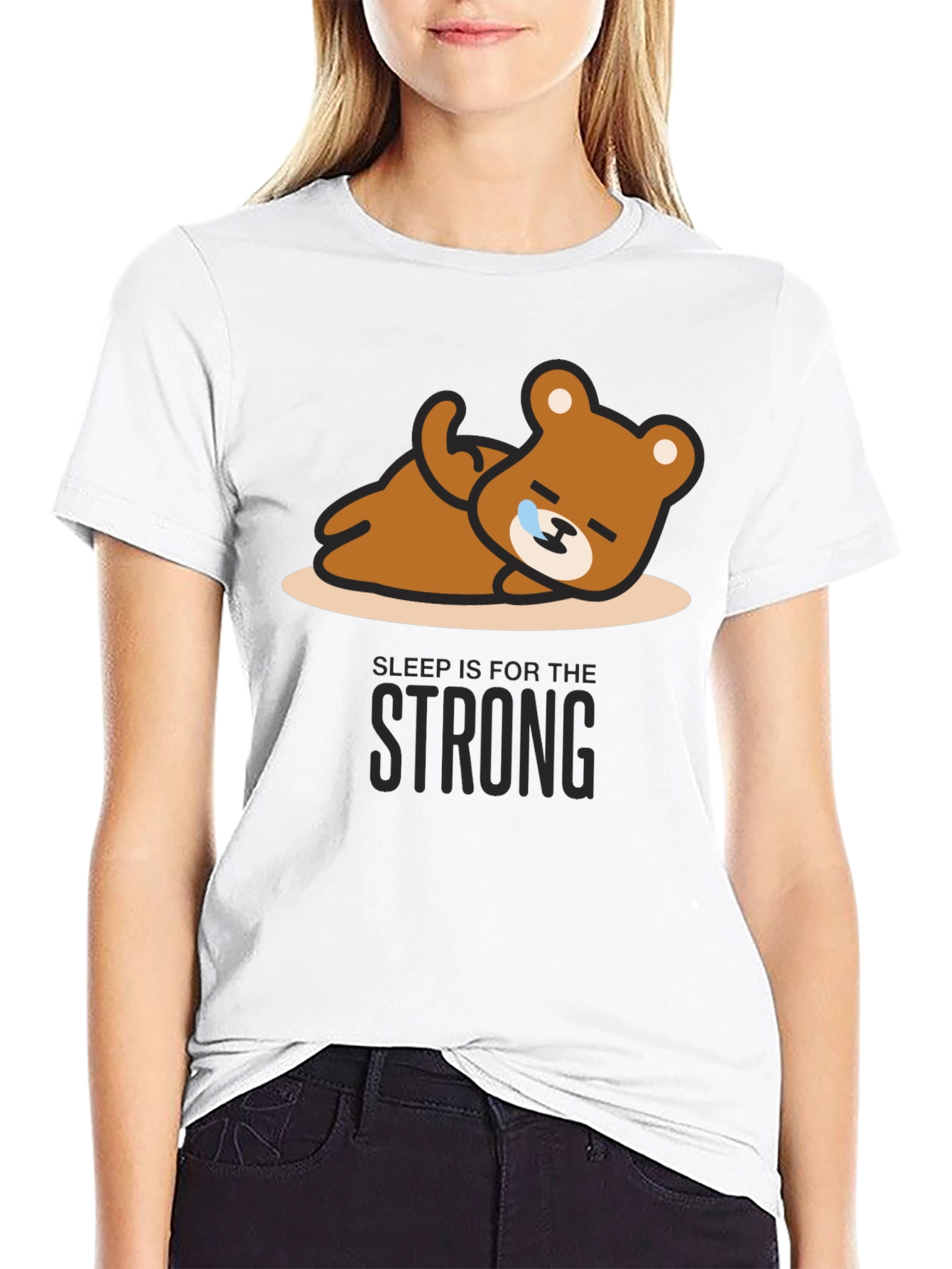 Sleepy Bear Graphic Tee - Relaxed Fit Soft Cotton
