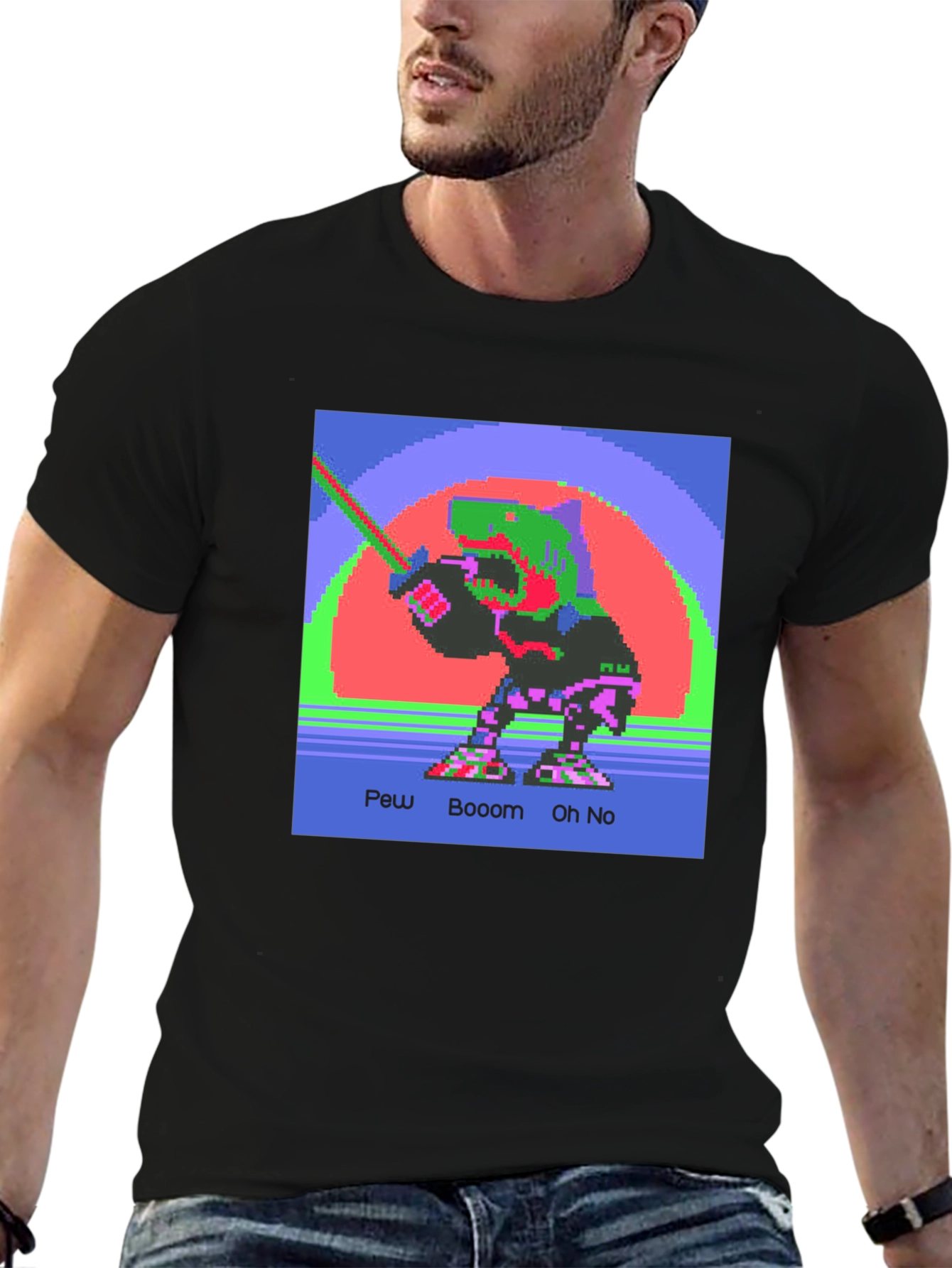 Retro 8-Bit Dinosaur Graphic Tee
