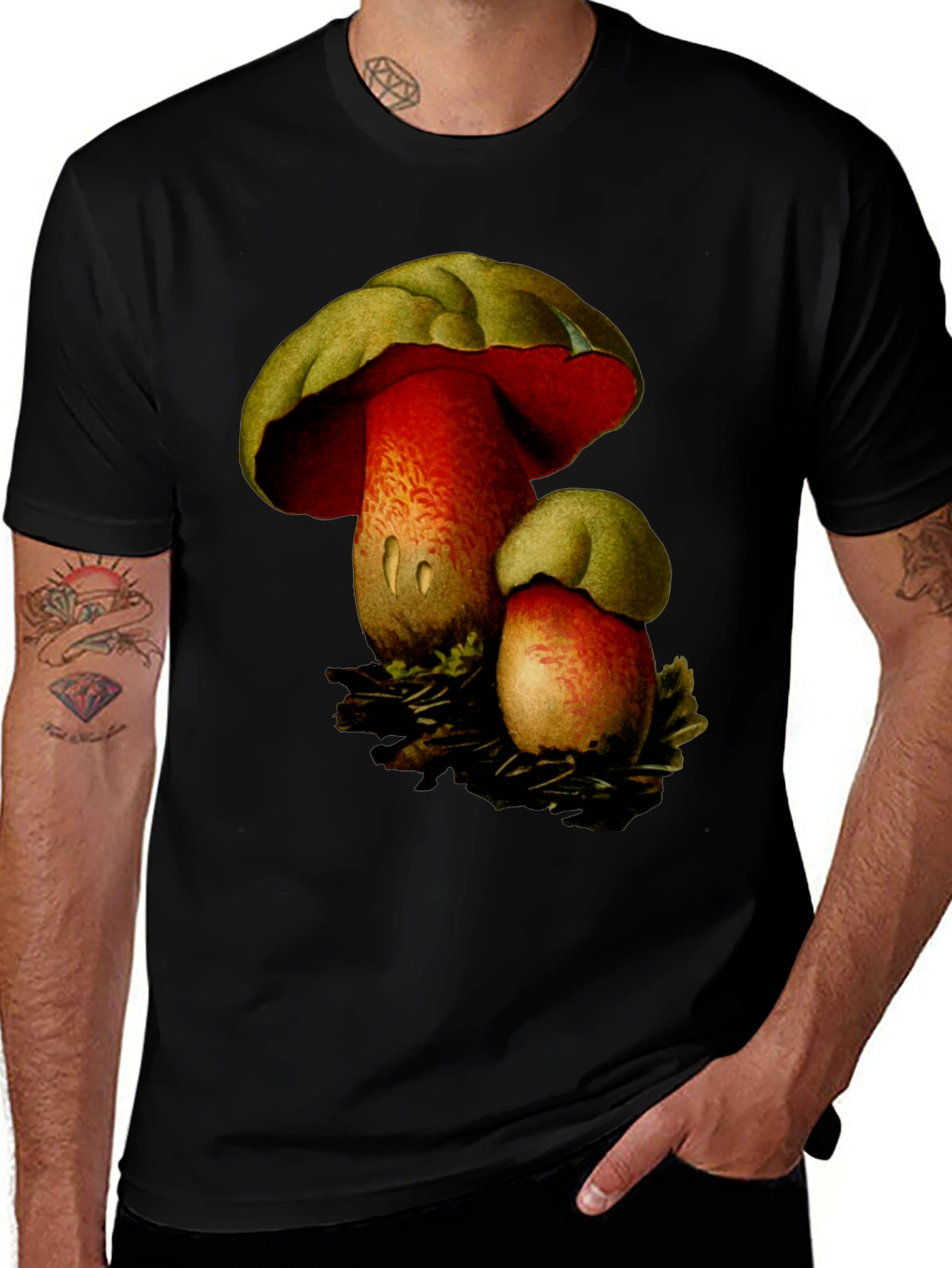 Mushroom Graphic Tee - Nature Inspired Design