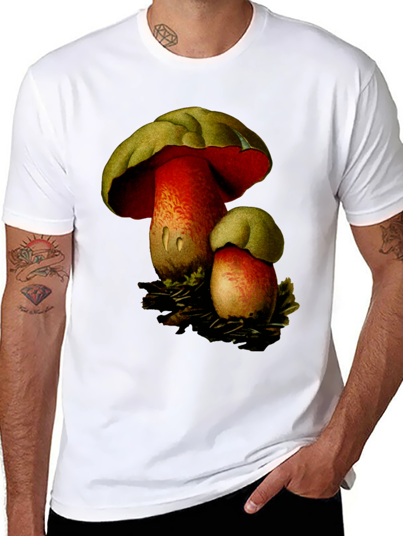 Mushroom Graphic Tee - Nature Inspired Design