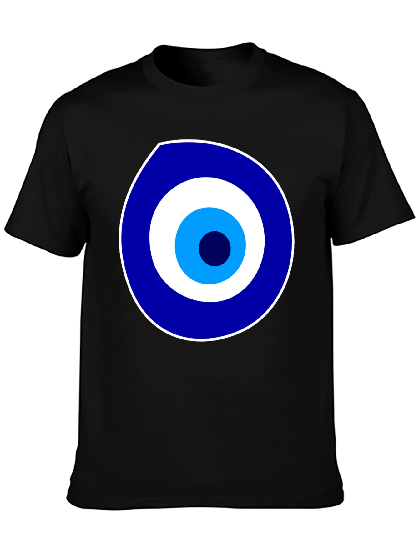 Evil Eye Graphic Print Black T-Shirt