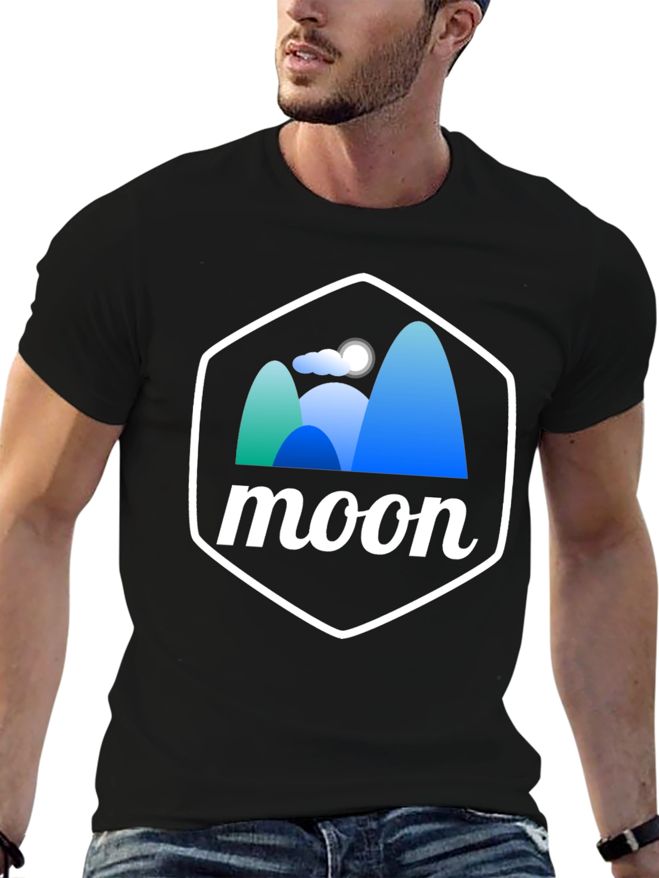 Moonscape Graphic Tee - Unisex Black T-Shirt