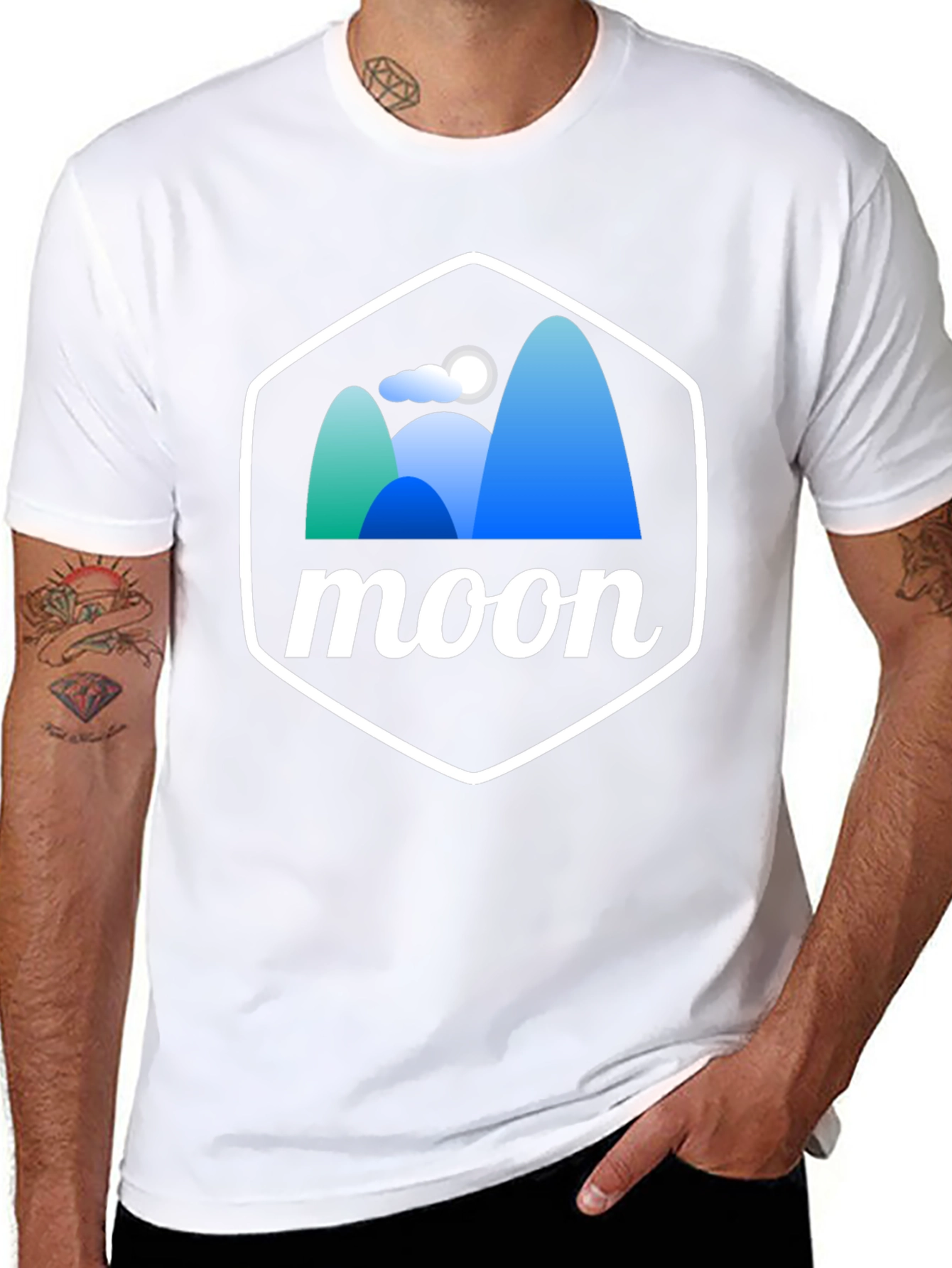 Moonscape Graphic Tee - Unisex Black T-Shirt