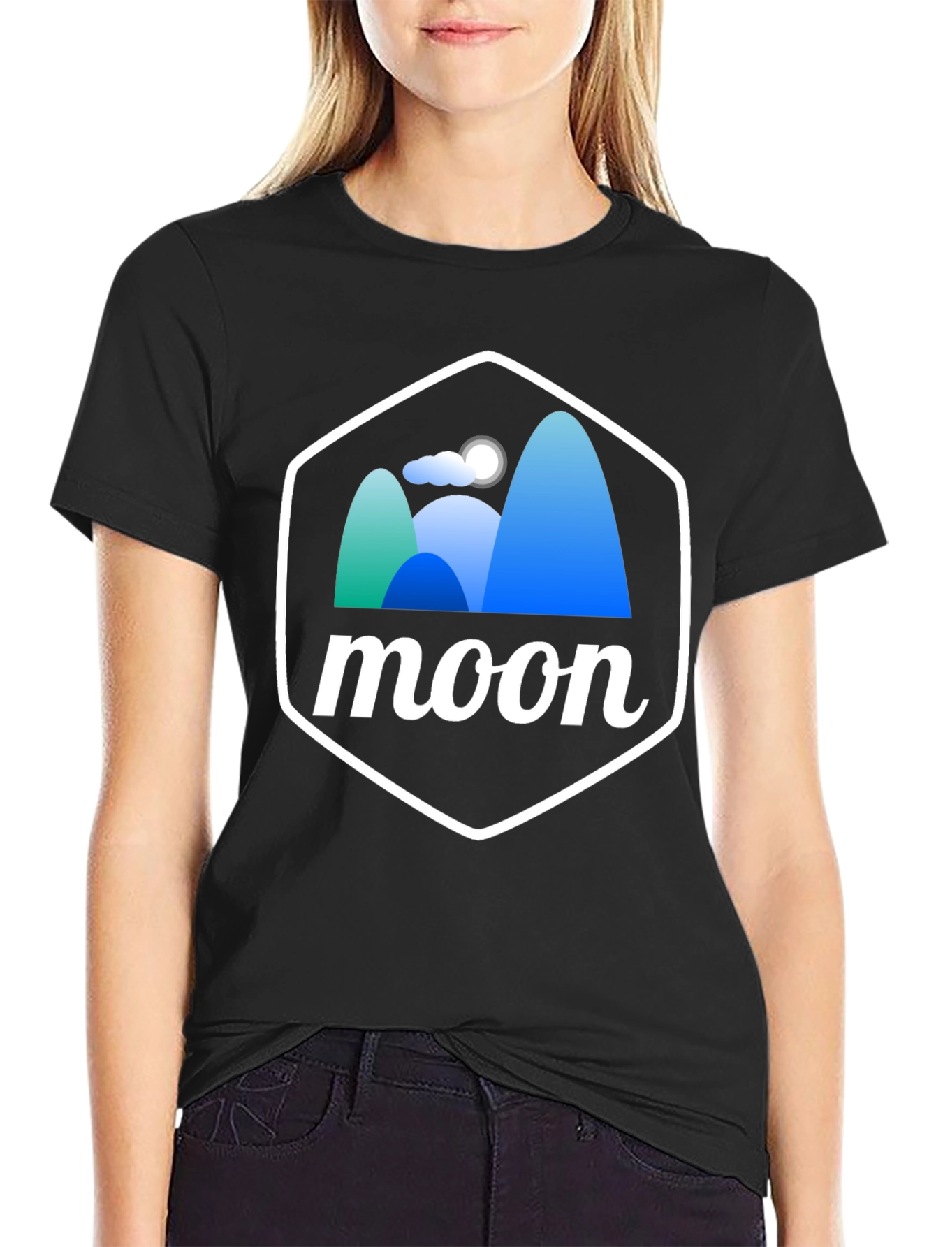 Moonscape Graphic Tee - Unisex Black T-Shirt