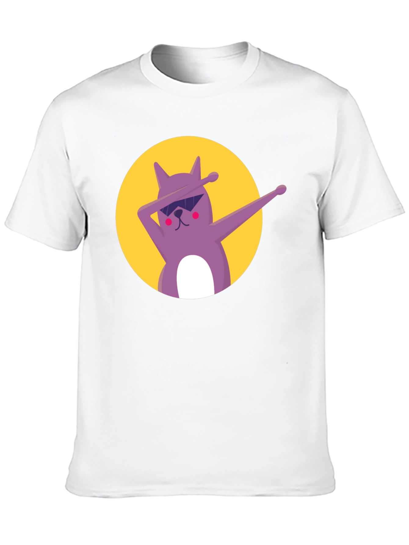 Dabbing Cat Graphic Tee - Cool Black T-Shirt