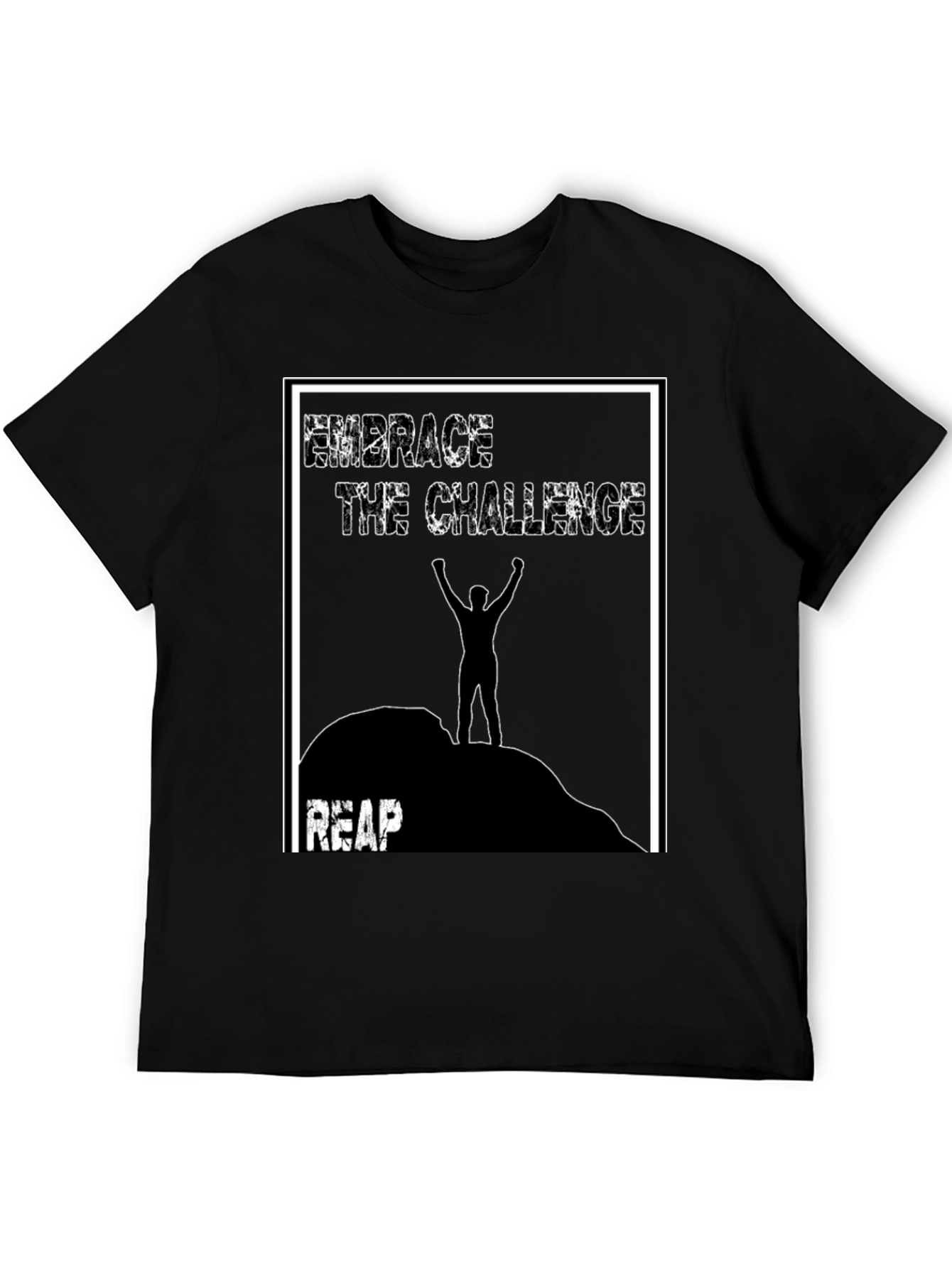 Embrace The Challenge Graphic Tee - Black