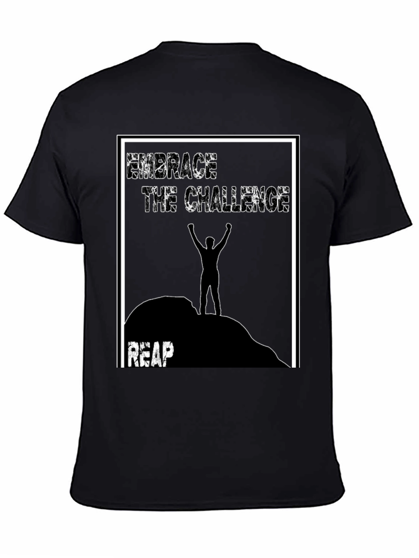 Embrace The Challenge Graphic Tee - Black