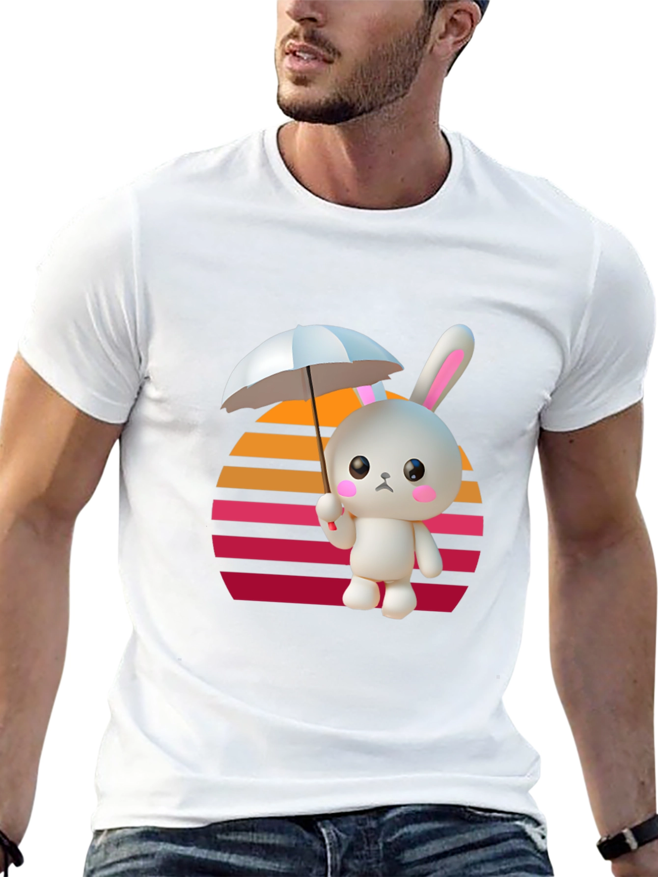 Cute Bunny Graphic T-Shirt