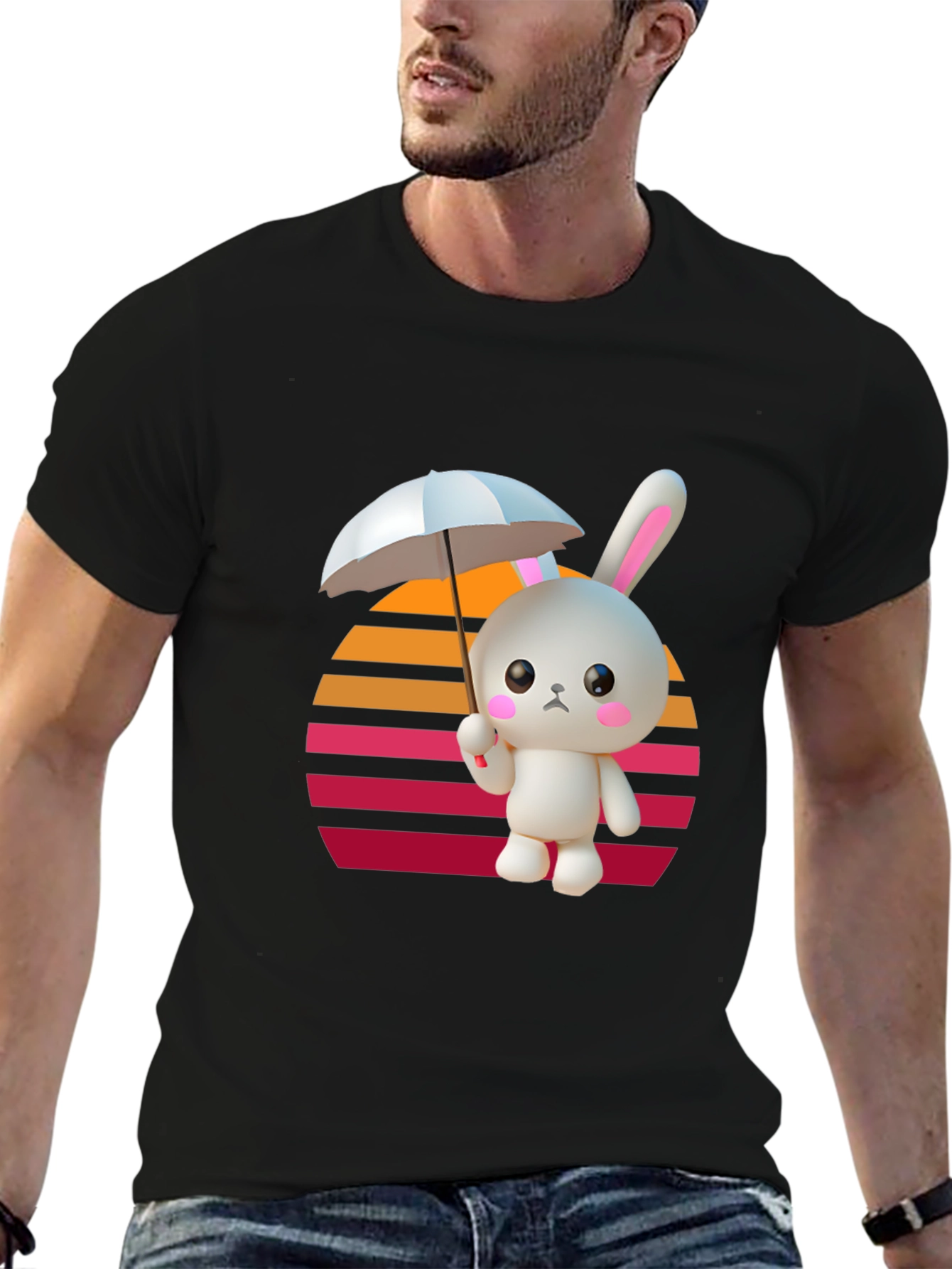 Cute Bunny Graphic T-Shirt