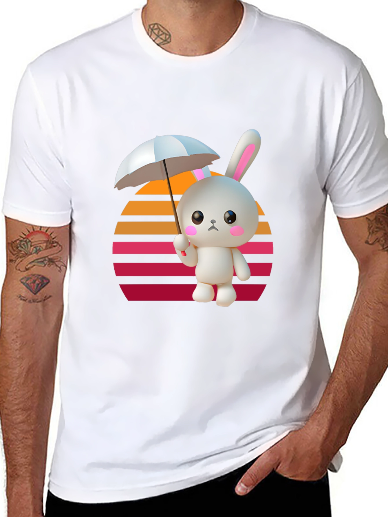 Cute Bunny Graphic T-Shirt