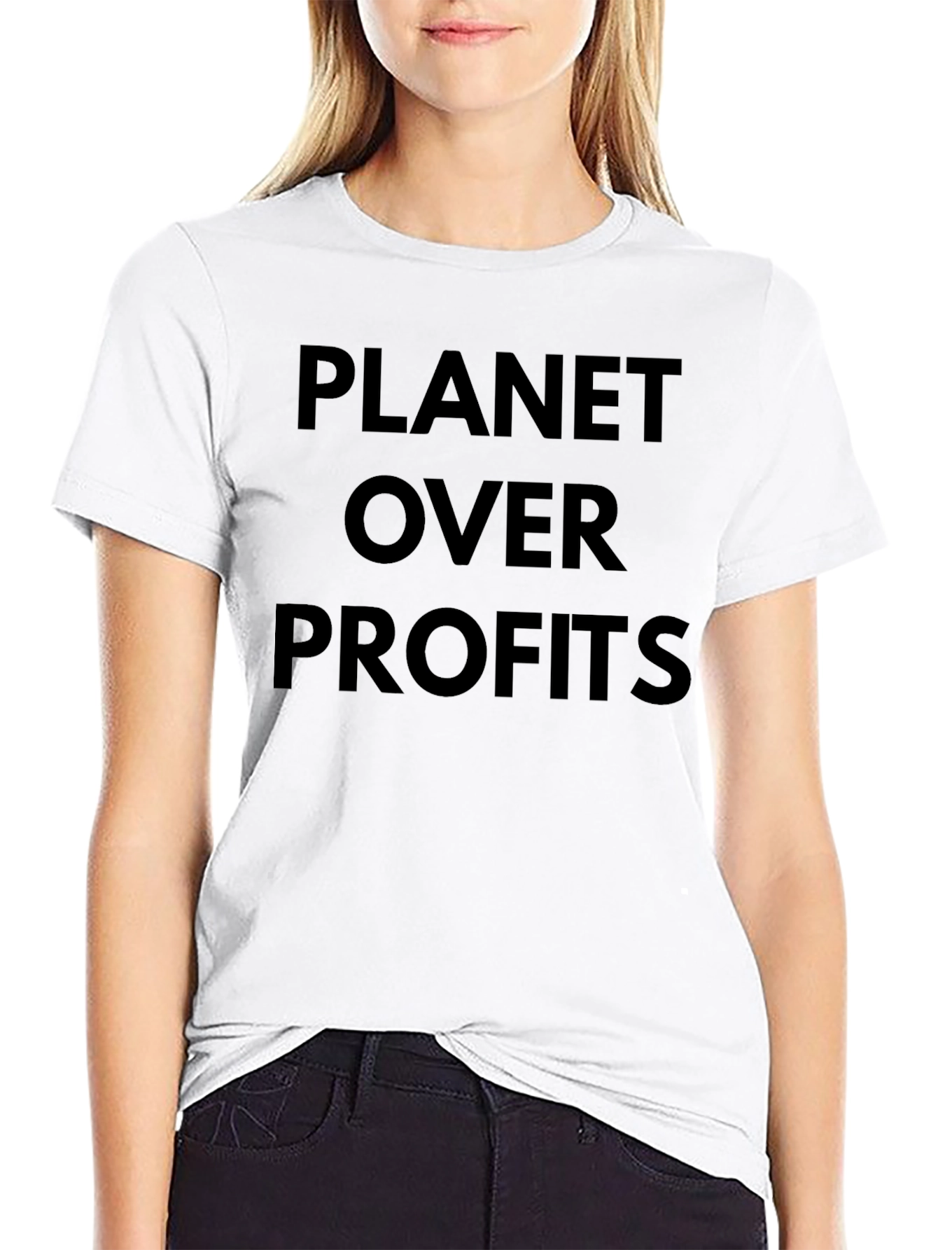 Planet Over Profits Graphic Tee - Eco-Conscious T-Shirt