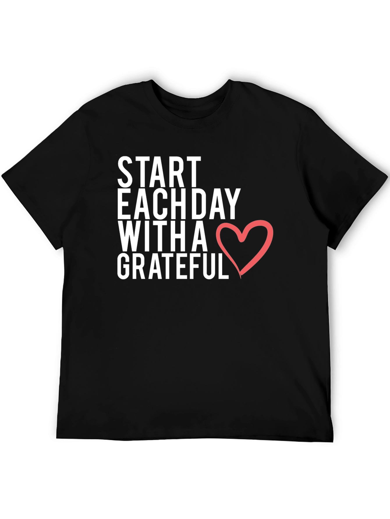 Grateful Heart Black Graphic Tee