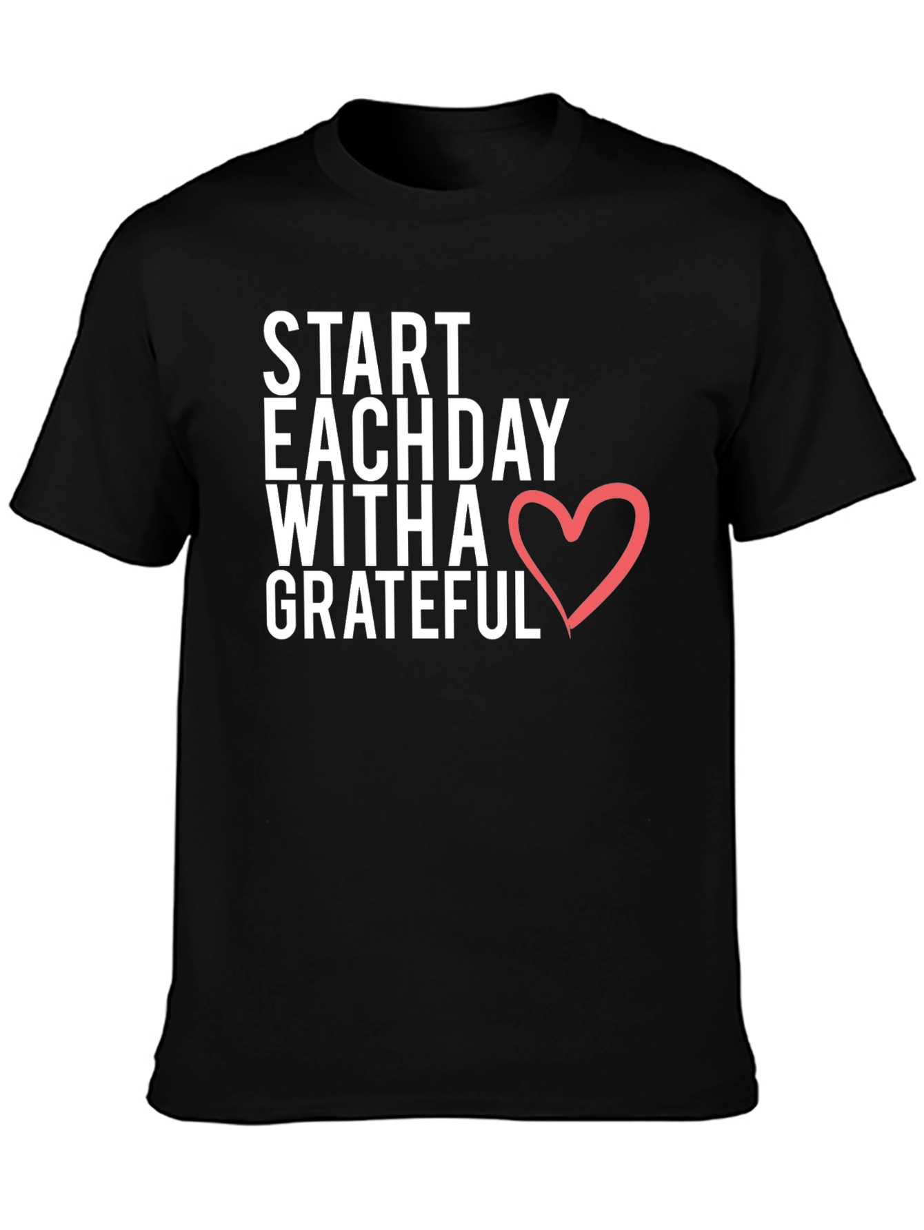 Grateful Heart Black Graphic Tee