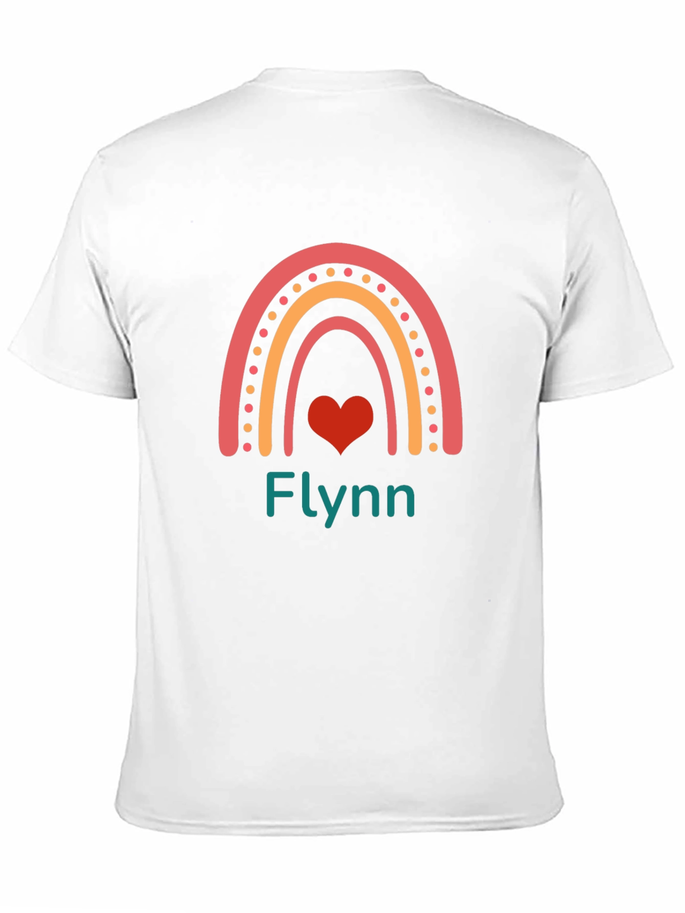 Personalized Rainbow Heart Name T-Shirt