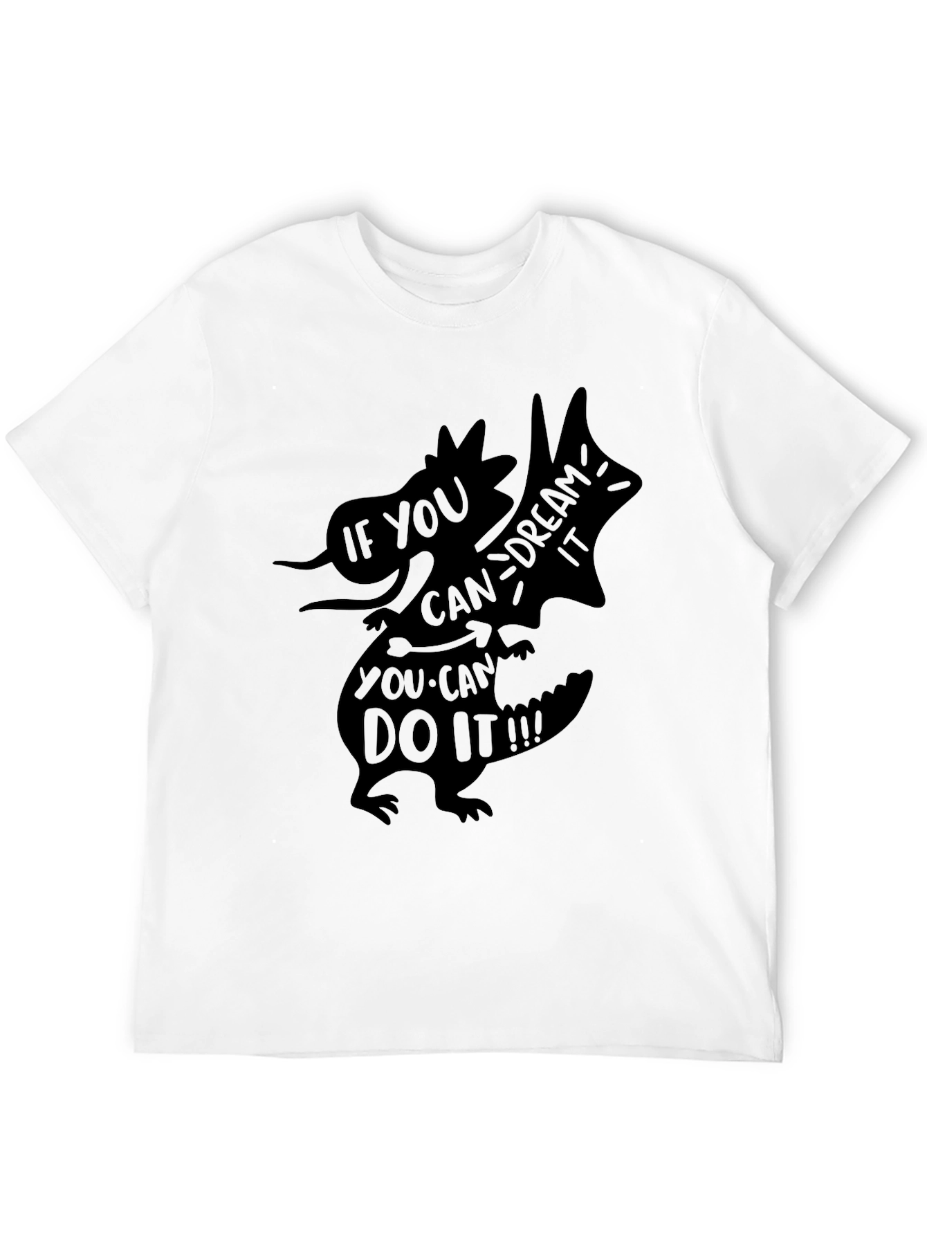 Motivational Dragon Black T-Shirt