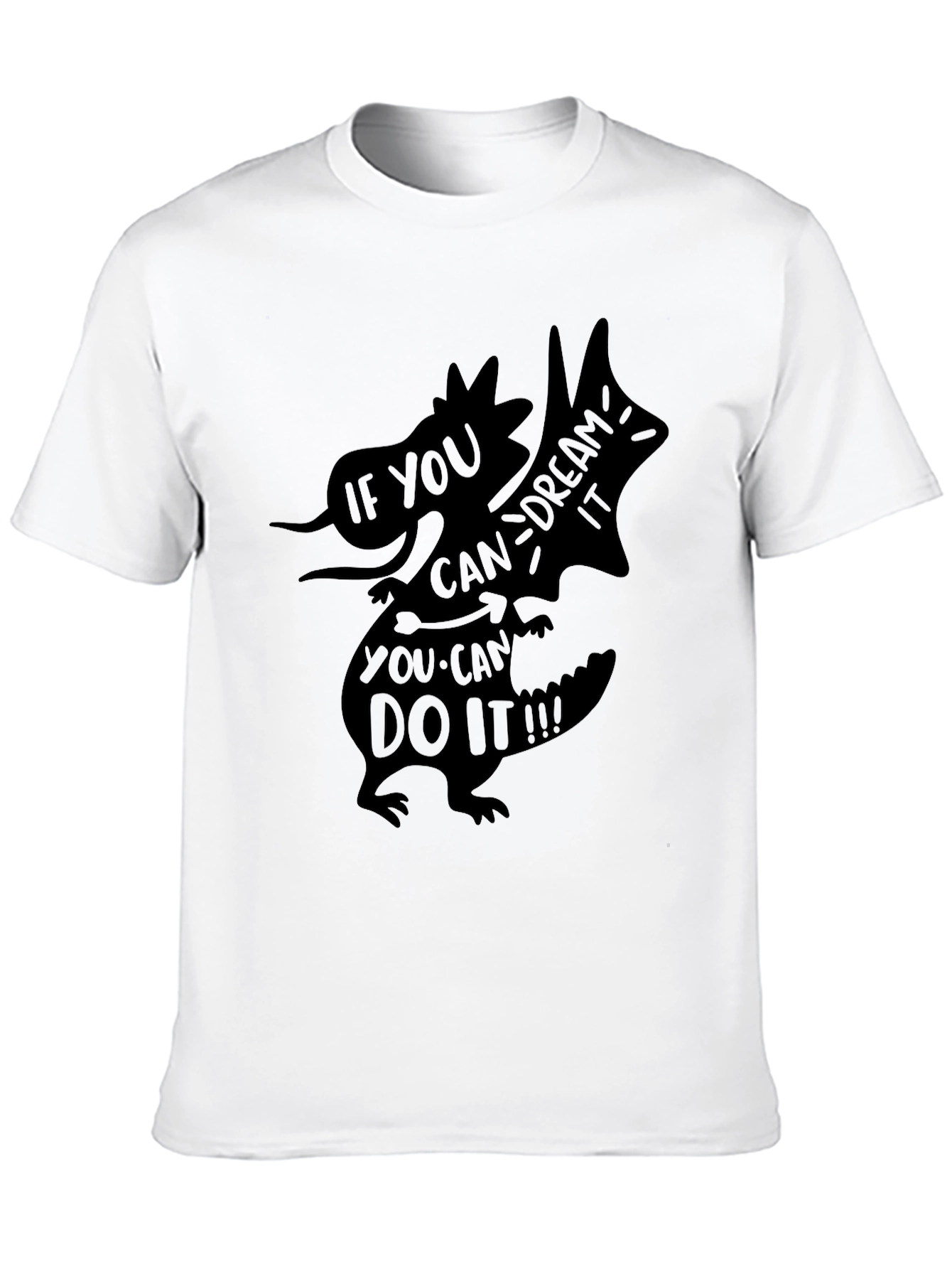 Motivational Dragon Black T-Shirt