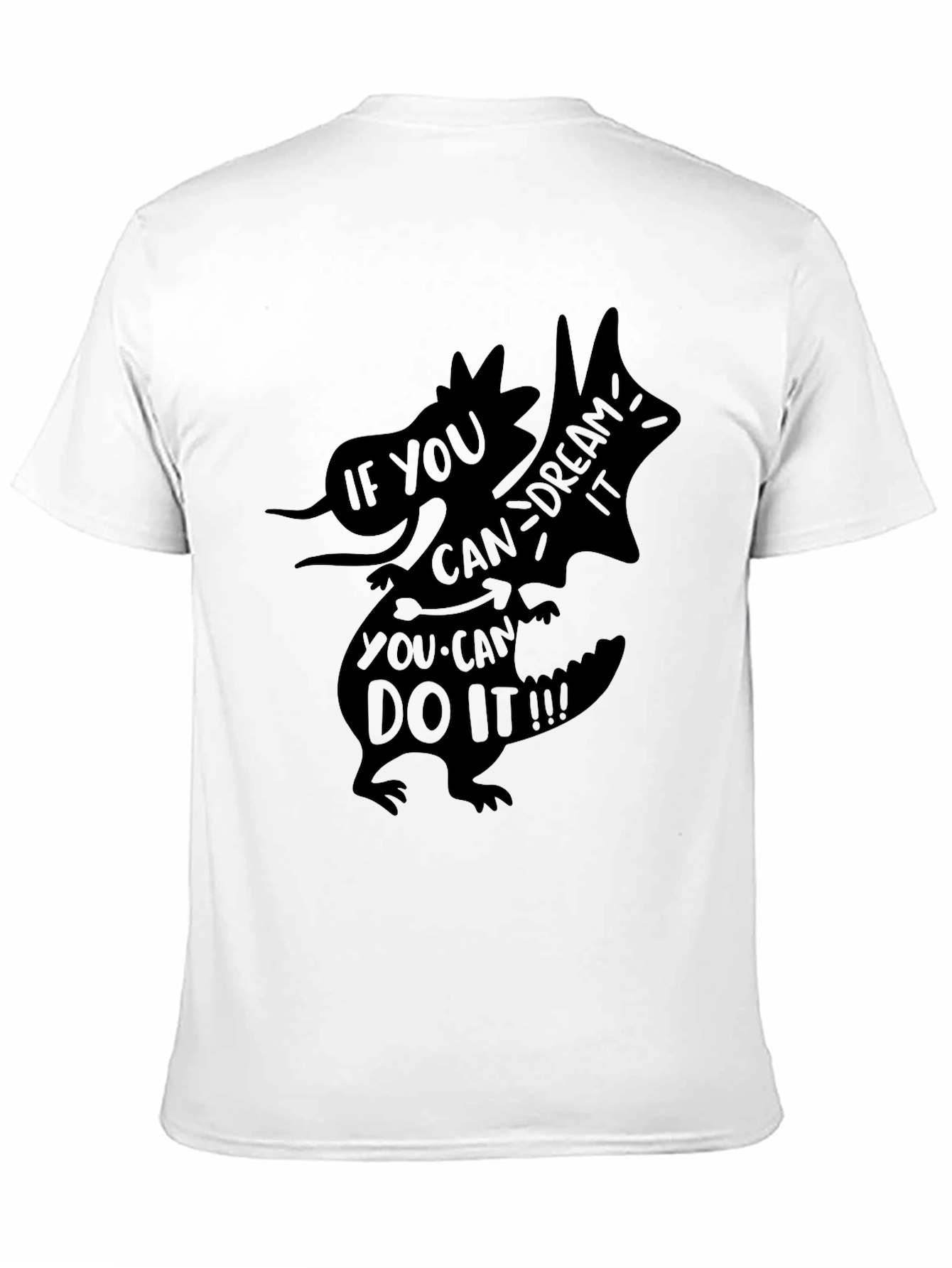 Motivational Dragon Black T-Shirt