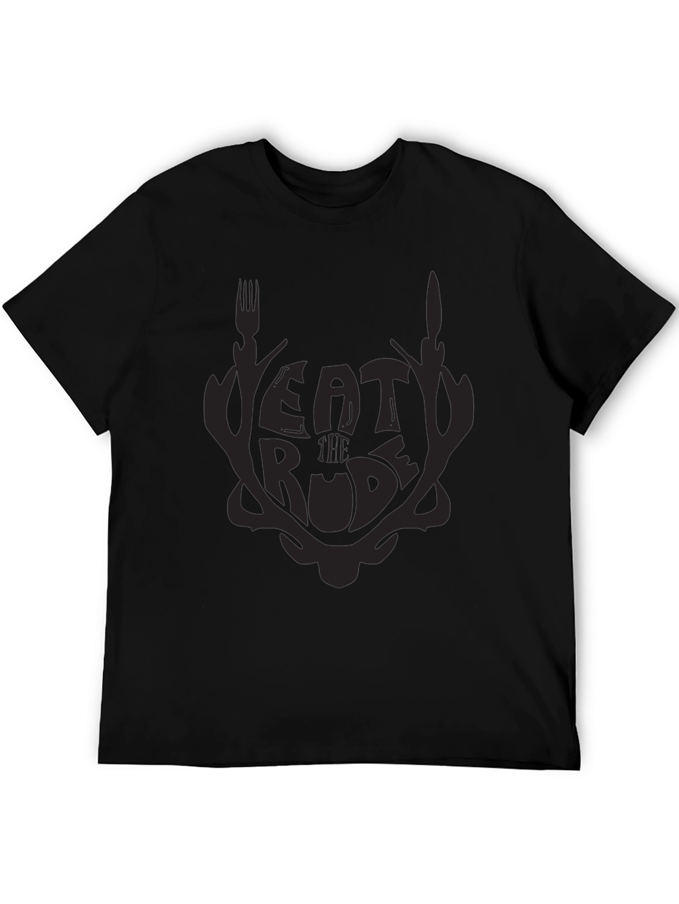 Eat The Rude Black Graphic T-Shirt