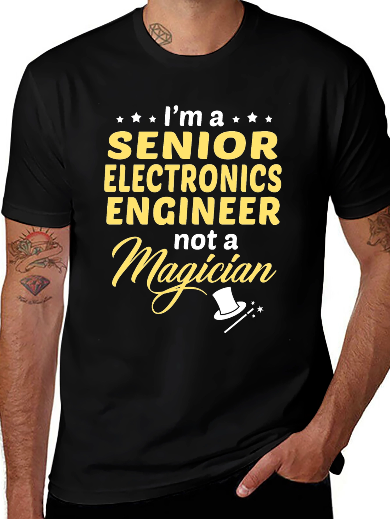 Senior Electronics Engineer T-Shirt - Funny Magician Tee