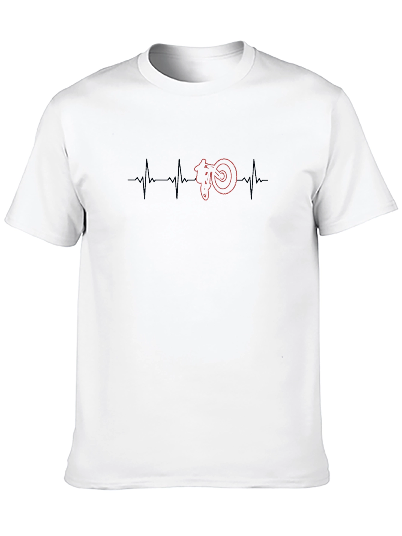 Motorcycle Heartbeat Graphic Tee