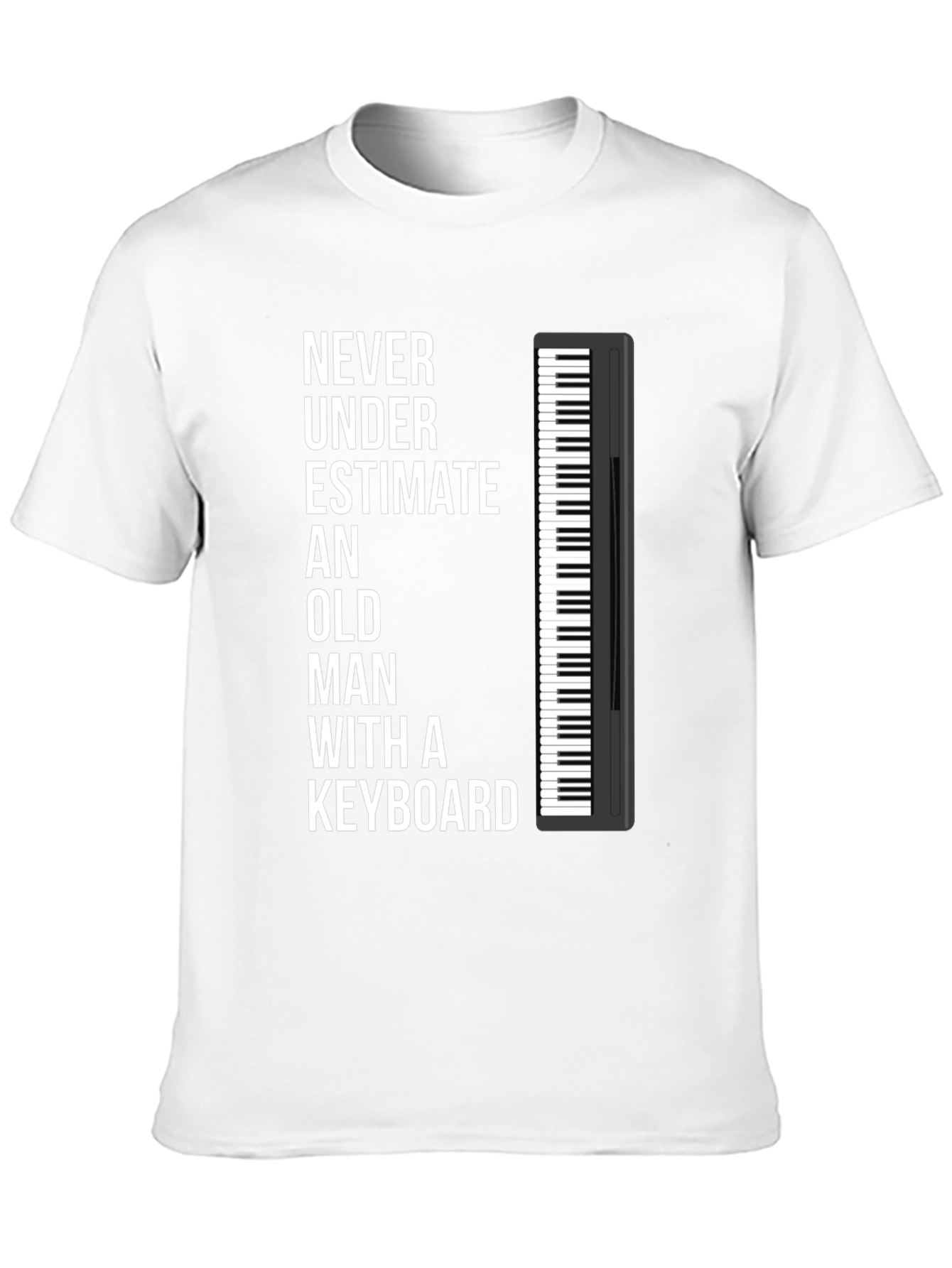 Never Underestimate Old Man Keyboard T-Shirt