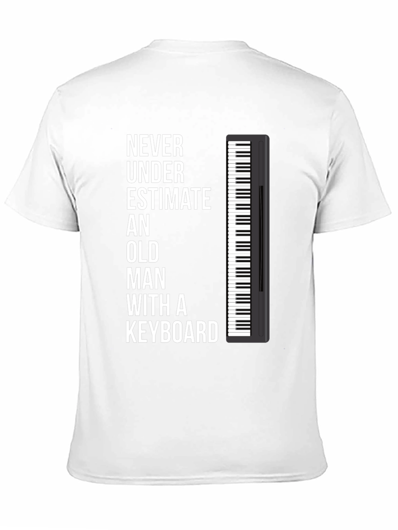 Never Underestimate Old Man Keyboard T-Shirt