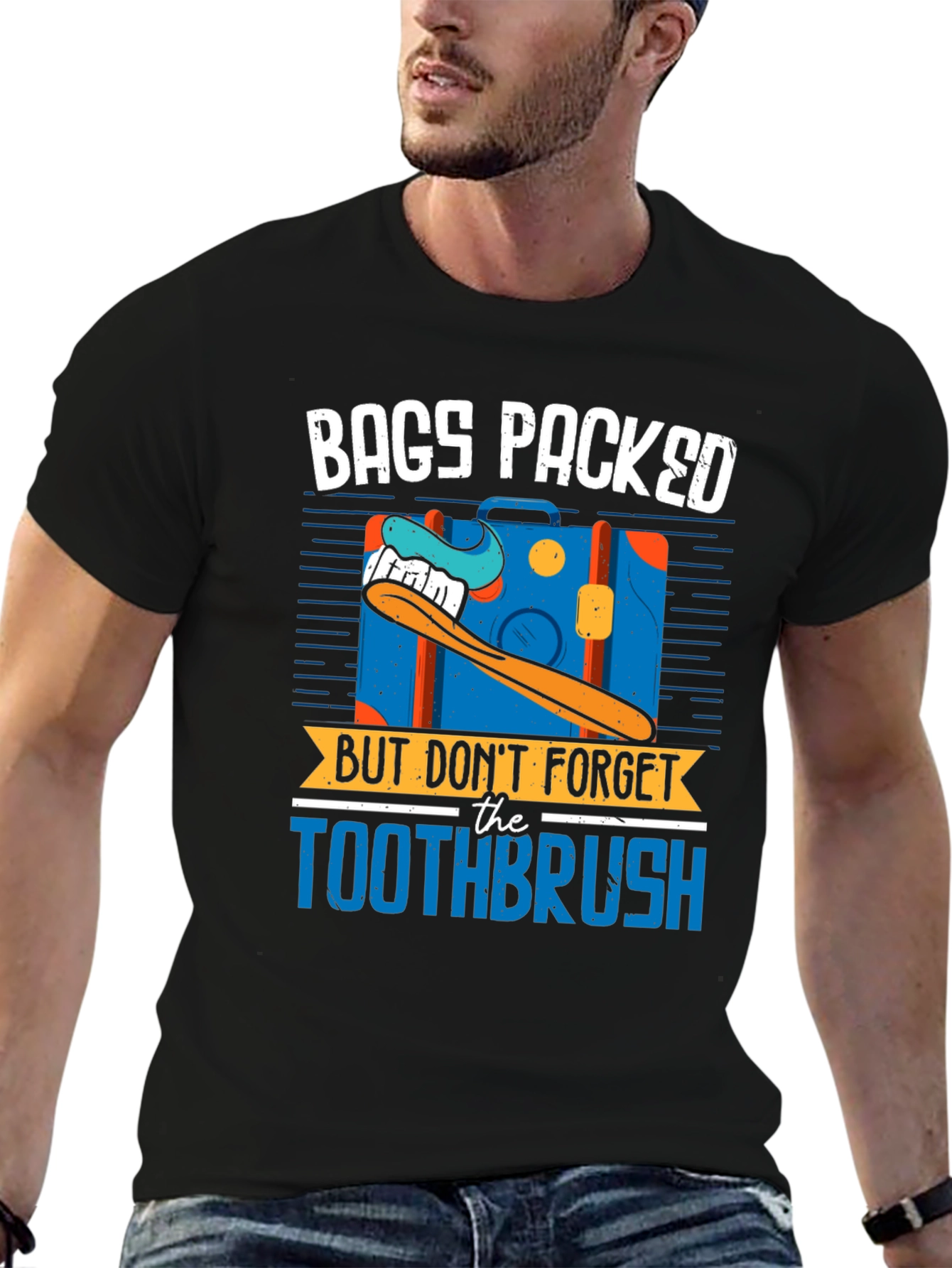 Bags Packed Toothbrush Graphic Tee