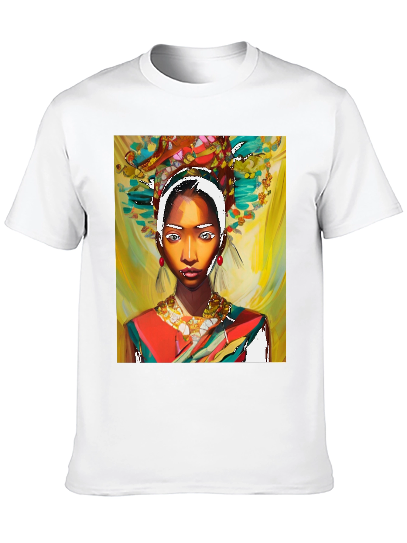 Artistic Woman Graphic Black T-Shirt