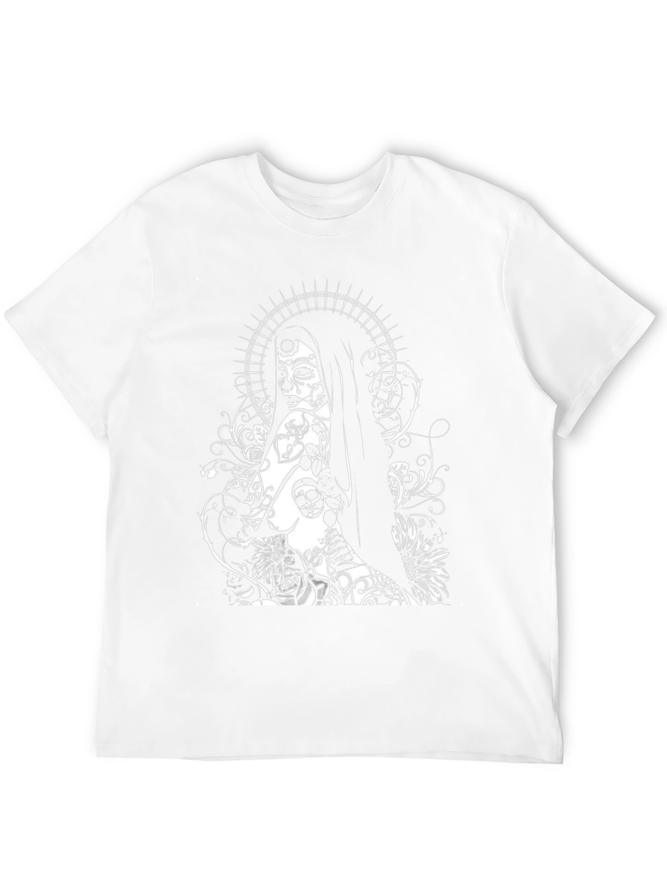 Sugar Skull Woman Graphic Tee - Black T-Shirt