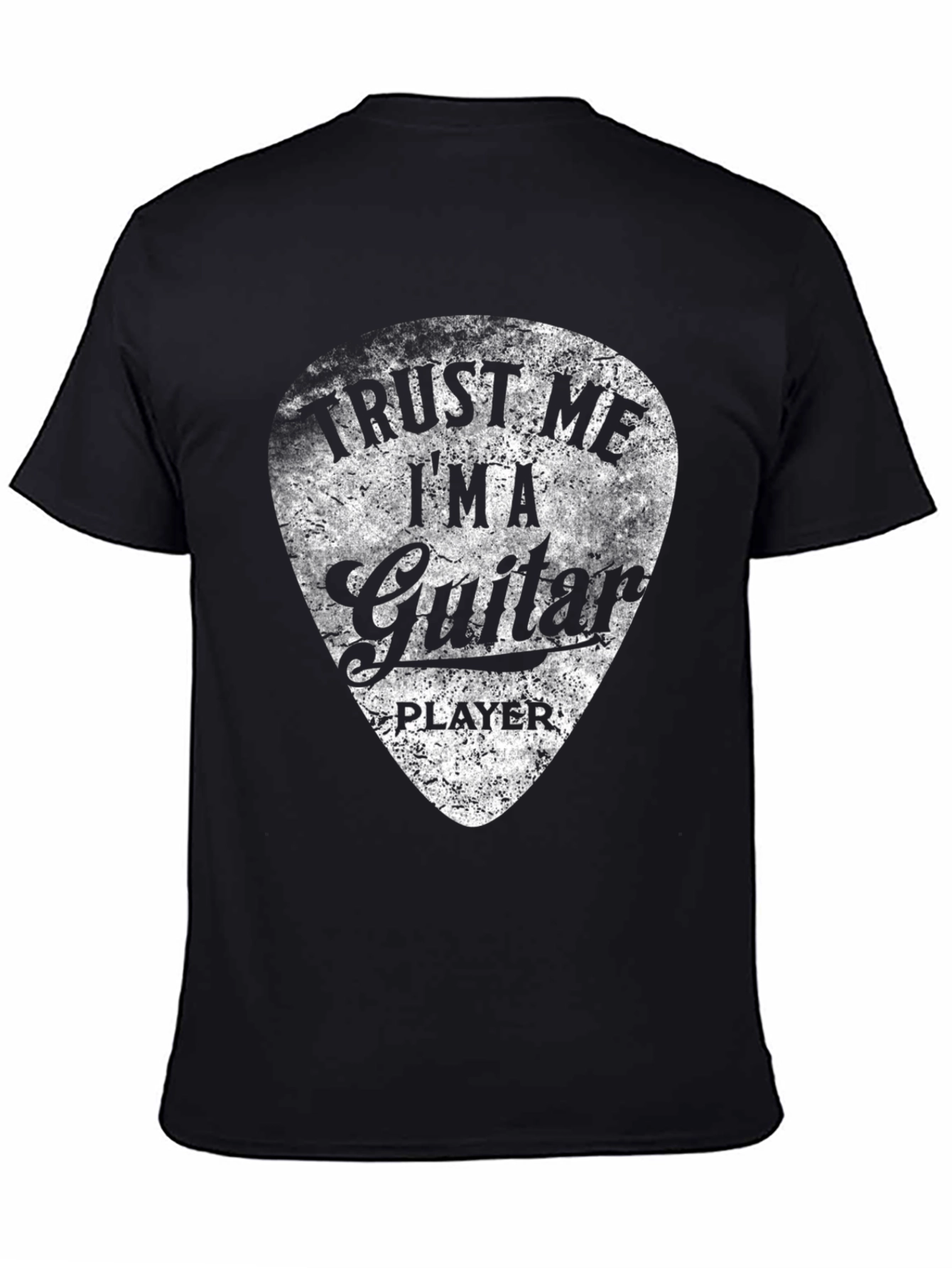 Trust Me Guitar Player Black Graphic T-Shirt